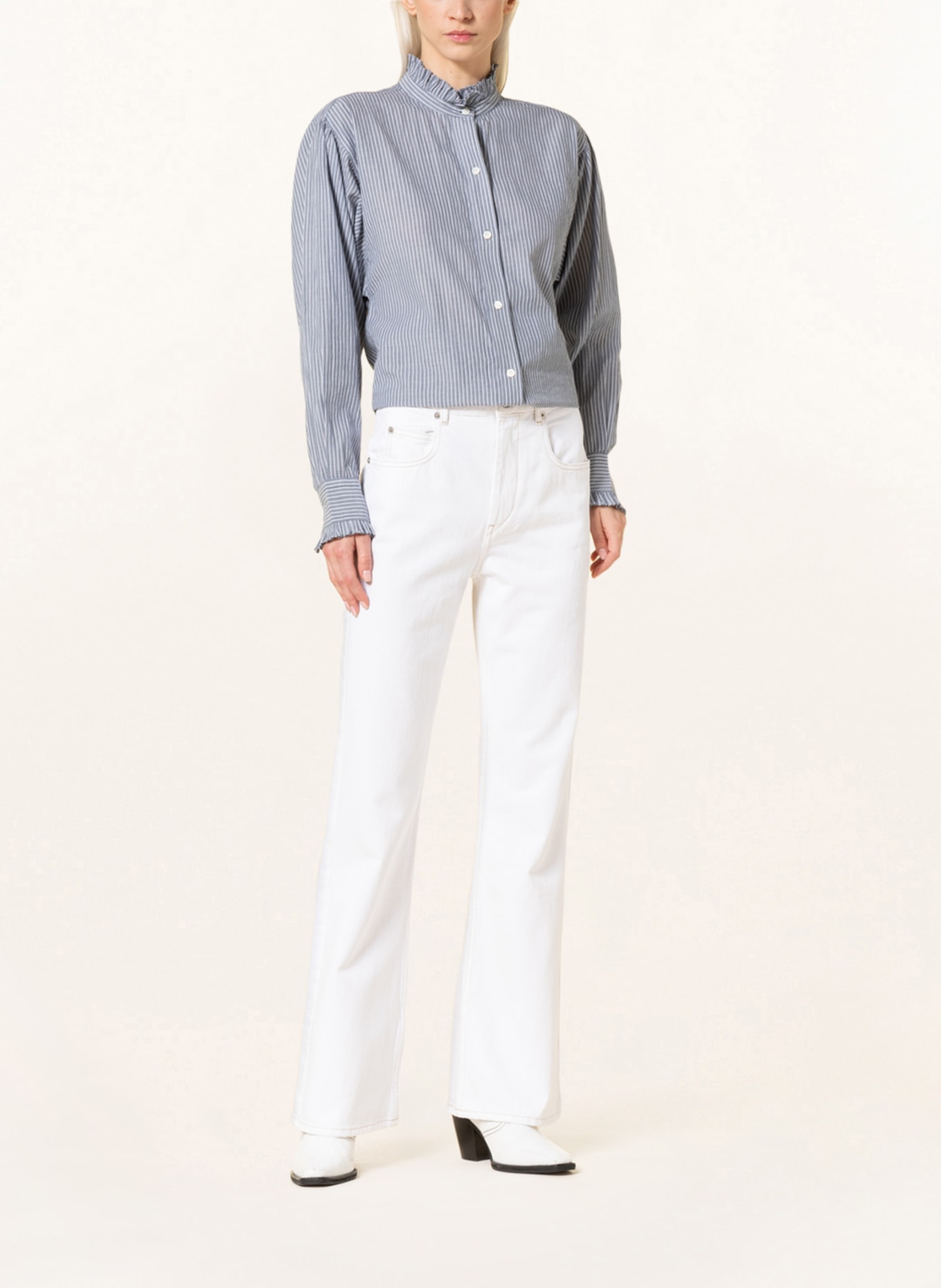 MARANT ÉTOILE Flared jeans BELVIRA, Color: WHITE (Image 2)