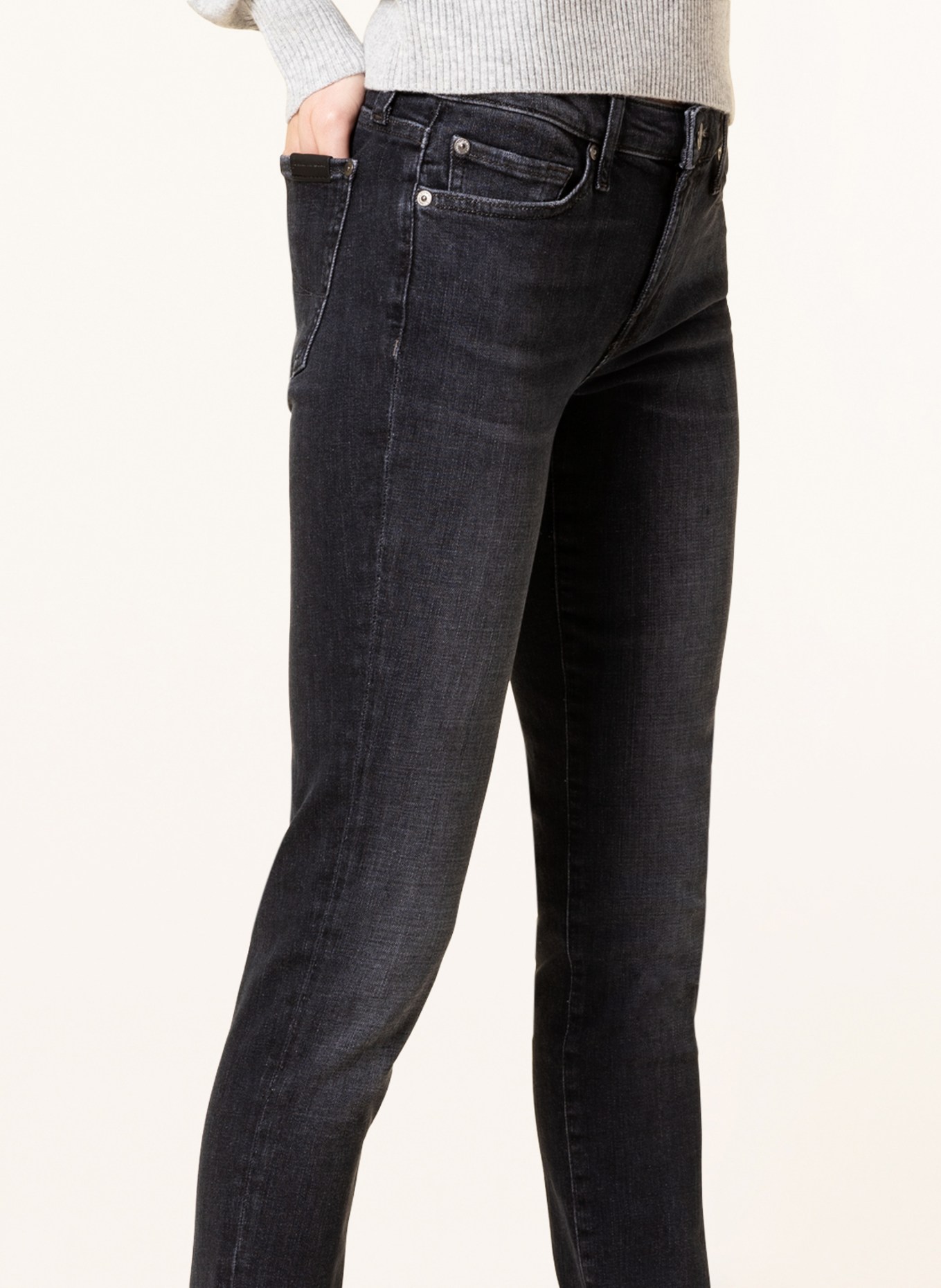 7 for all mankind Skinny Jeans PYPER, Color: BLACK (Image 5)