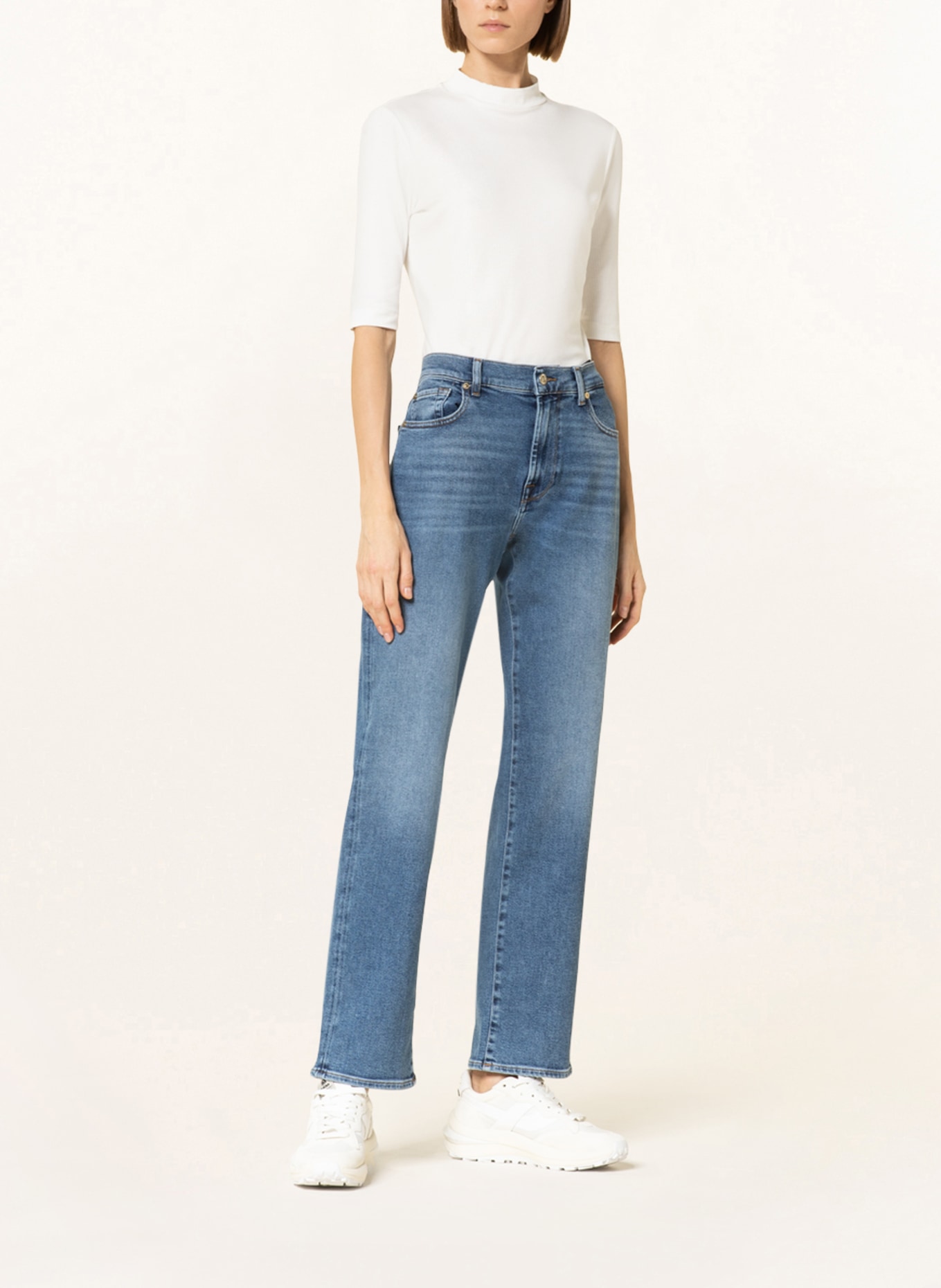 7 for all mankind Straight Jeans ELLIE, Farbe: XI MID BLUE (Bild 2)