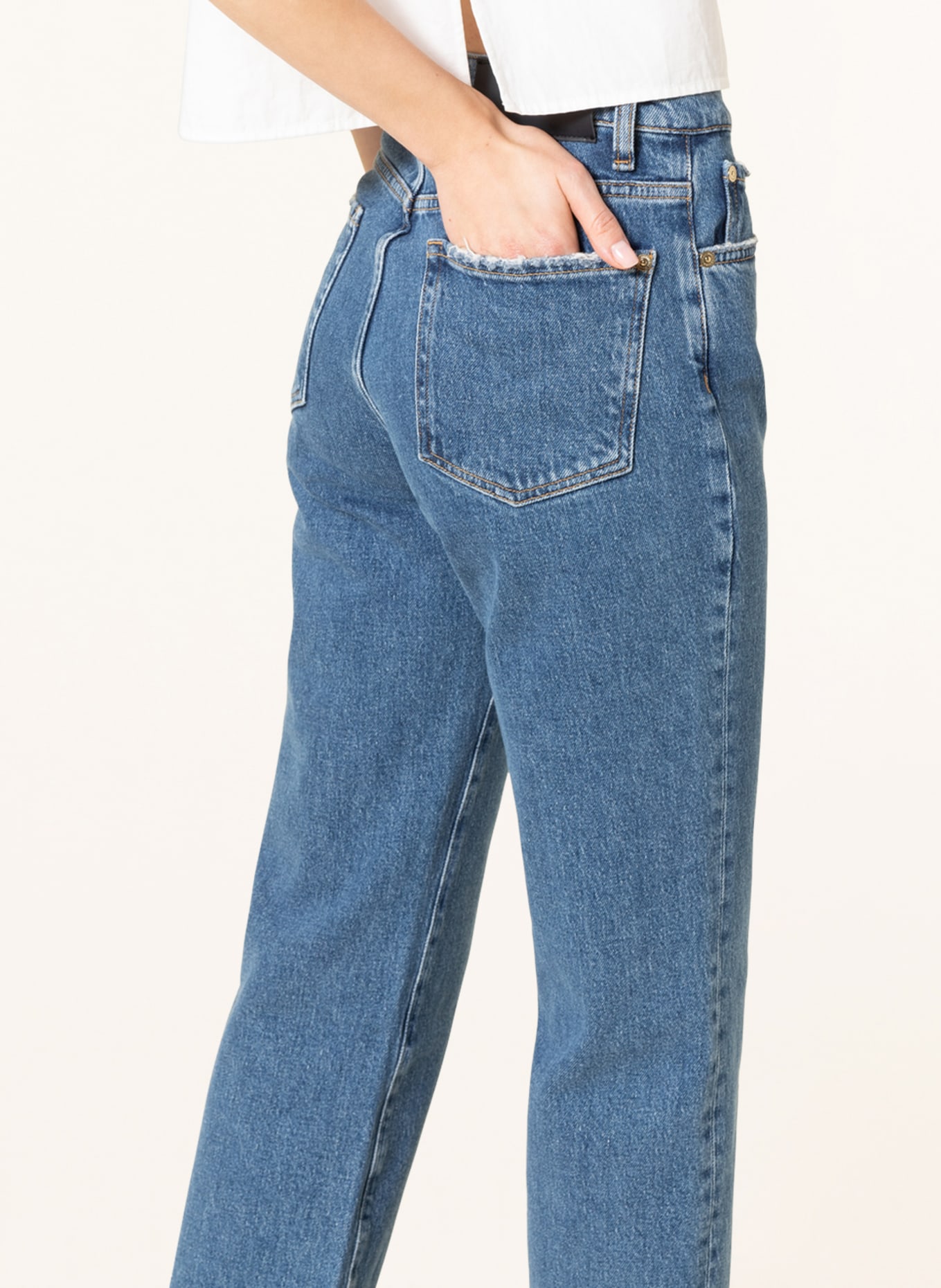 7 for all mankind Straight jeans LOGAN STOVEPIPE , Color: BL MID BLUE (Image 5)