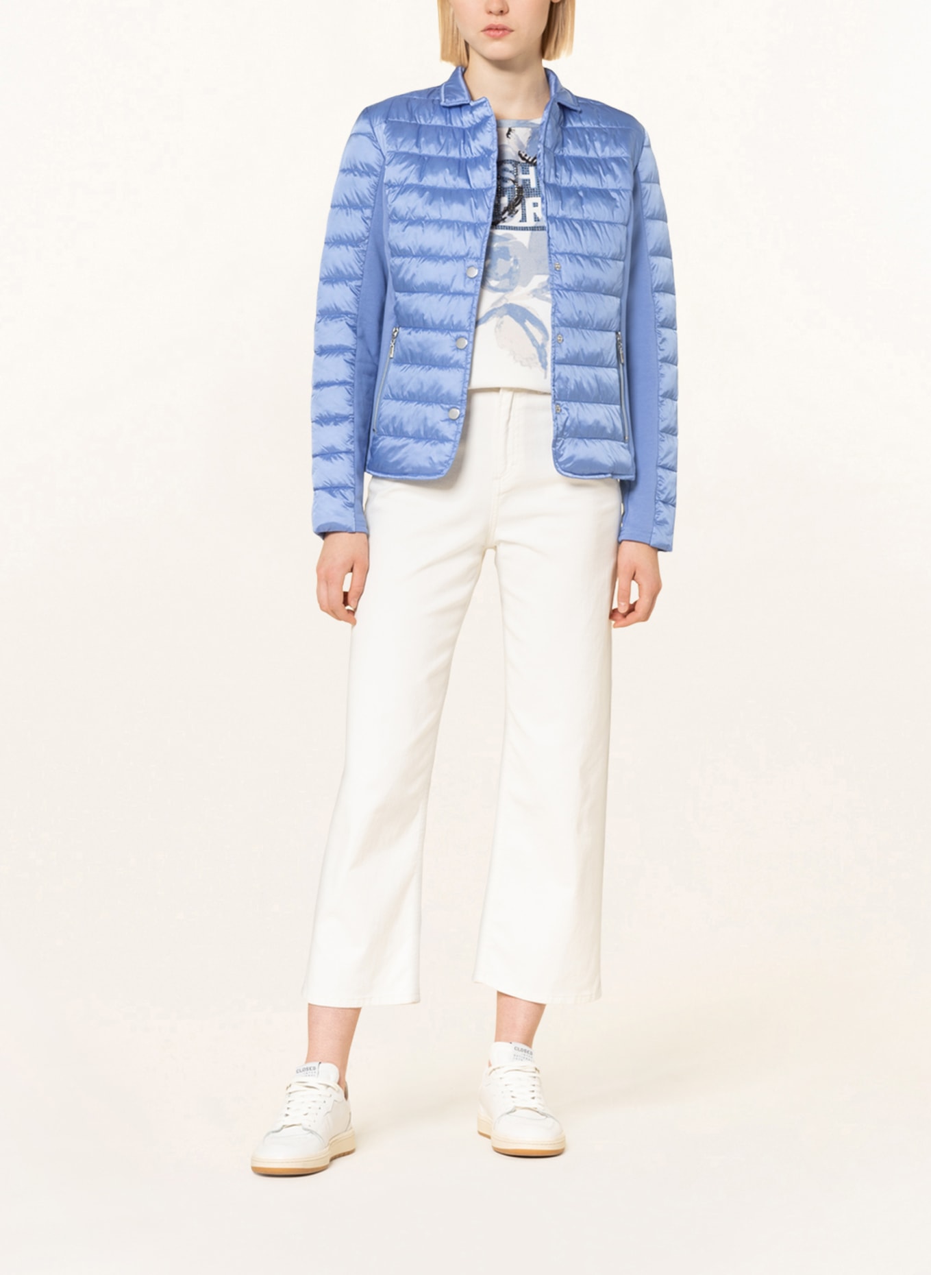 monari Quilted jacket in mixed materials, Color: LIGHT BLUE (Image 2)