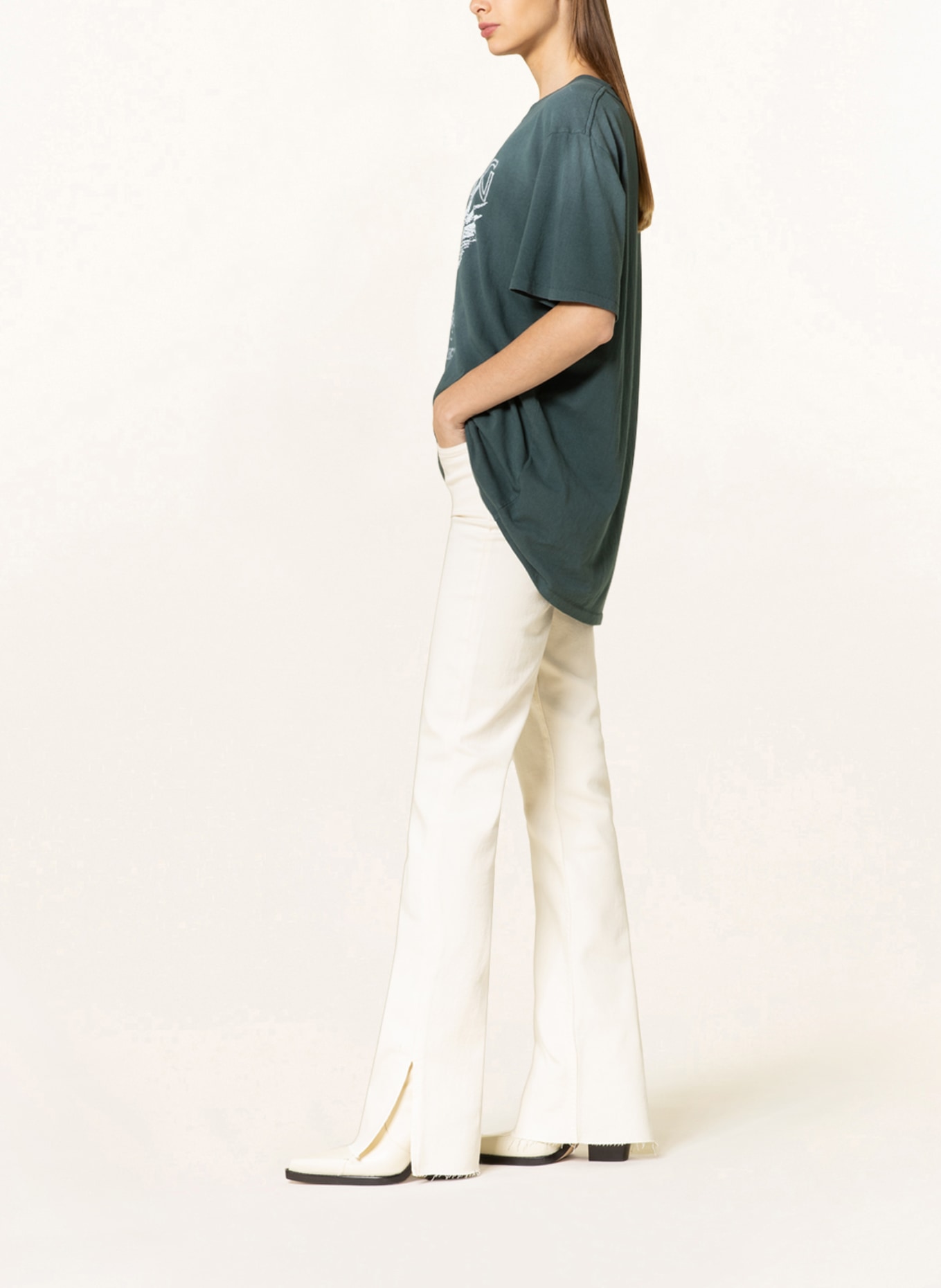ANINE BING Bootcut Jeans ROXANNE , Farbe: WHITE WHITE (Bild 4)