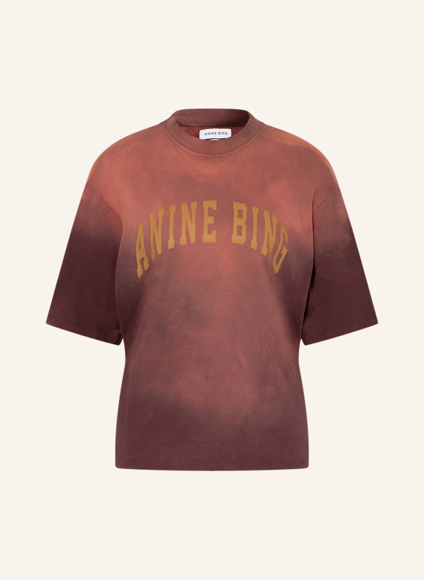 ANINE BING T-shirt AVI TEE, Kolor: BURGUNDY BURGUNDY (Obrazek 1)