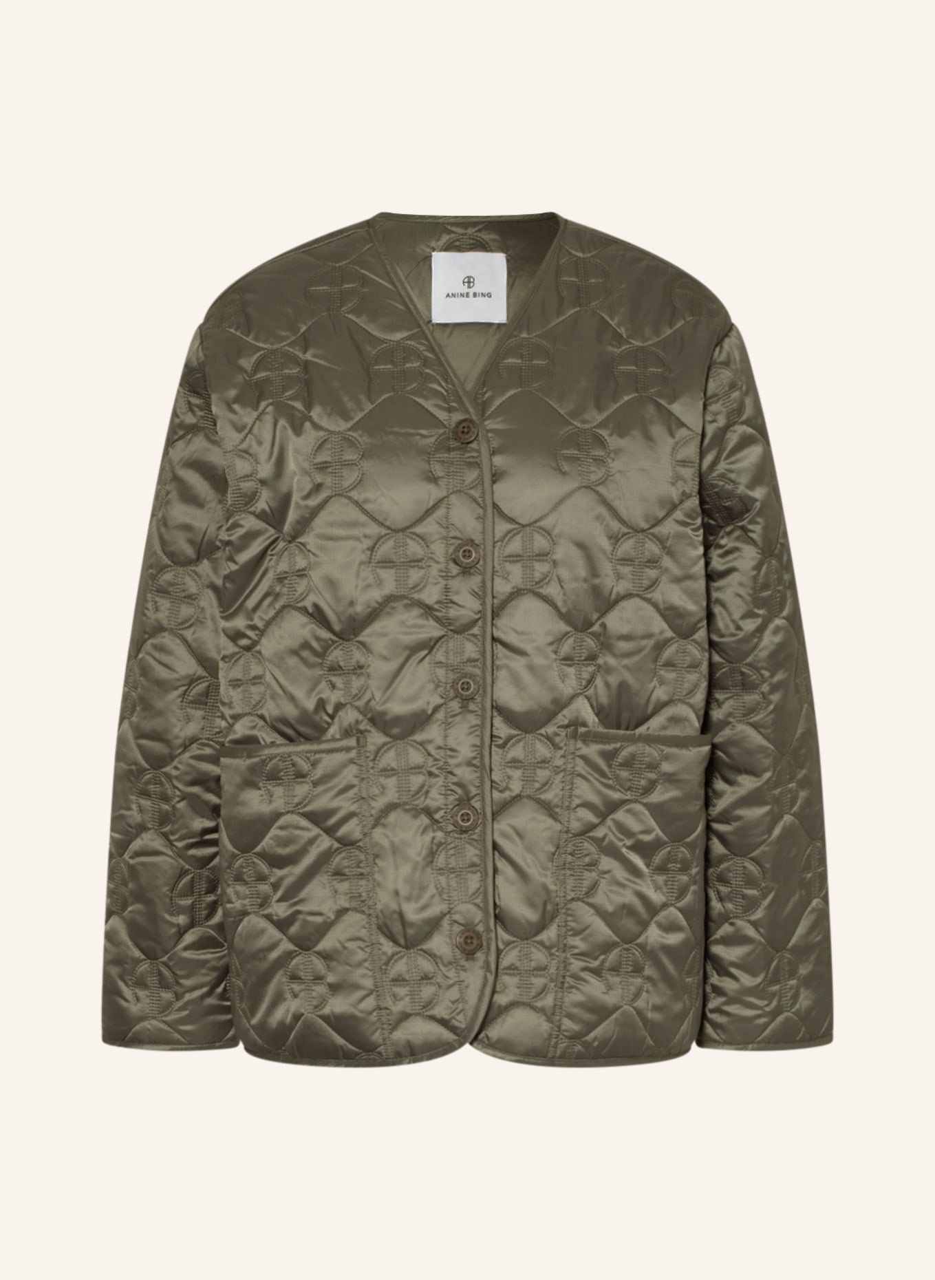 ANINE BING Quilted jacket ANDY, Color: OLIVE (Image 1)