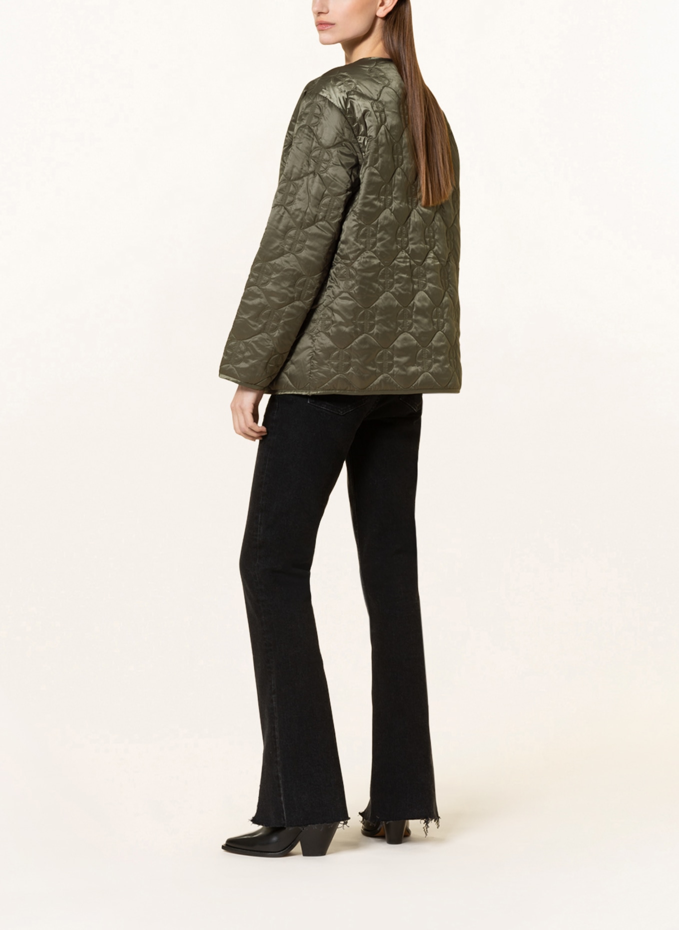ANINE BING Quilted jacket ANDY, Color: OLIVE (Image 3)