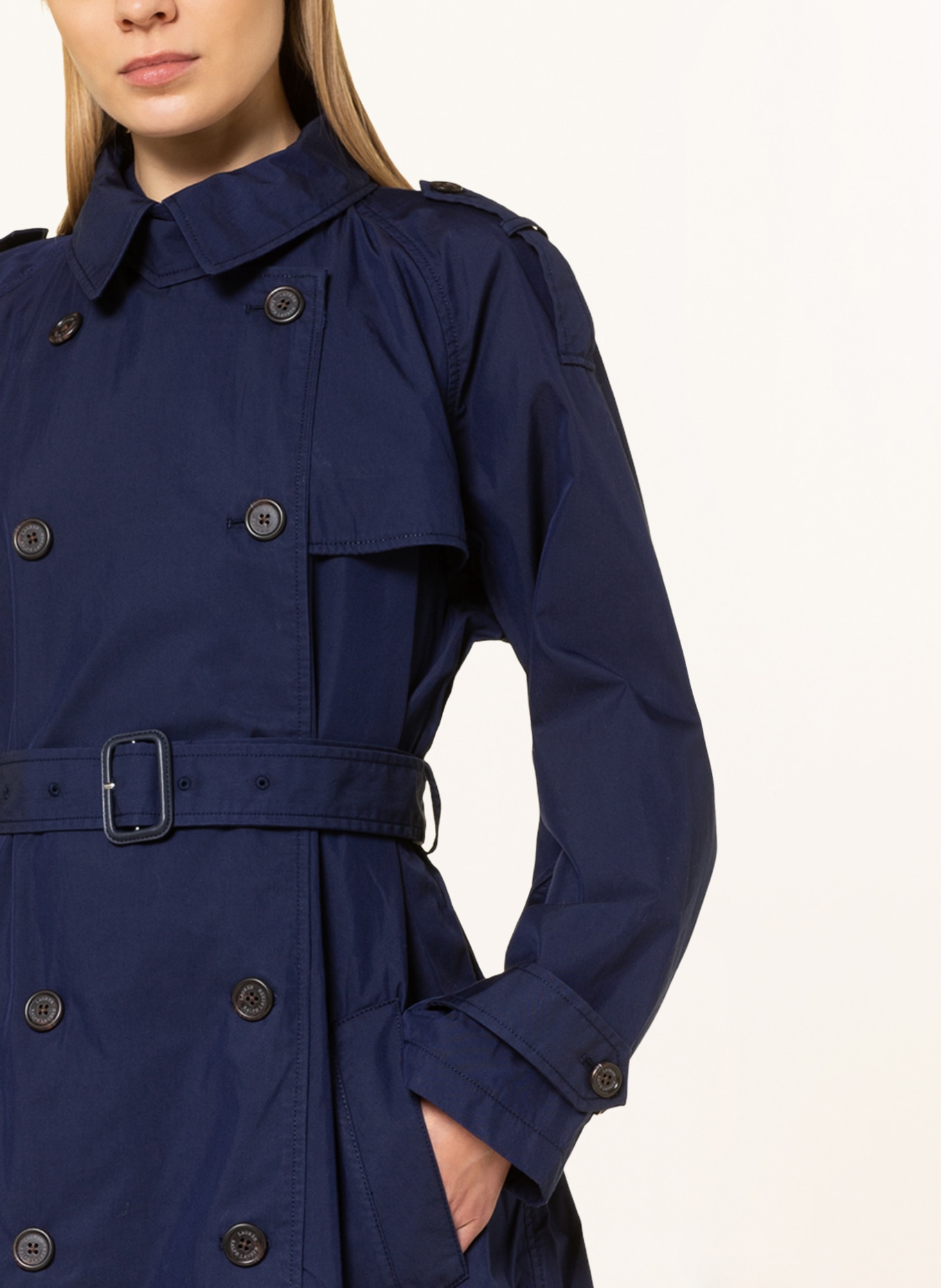 LAUREN RALPH LAUREN Trench coat, Color: DARK BLUE (Image 4)