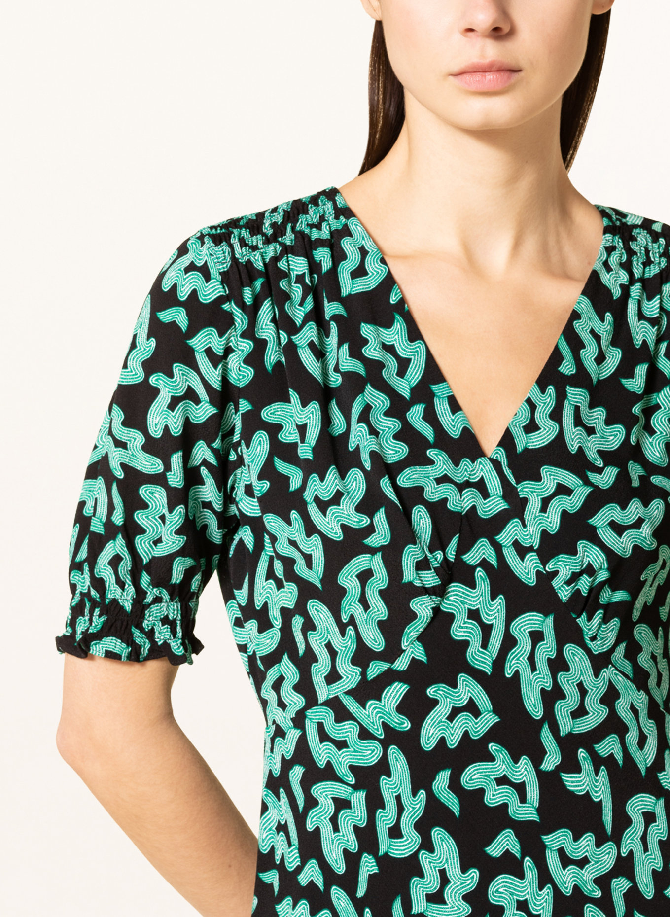 Dvf cinch top sleeve shirt dress