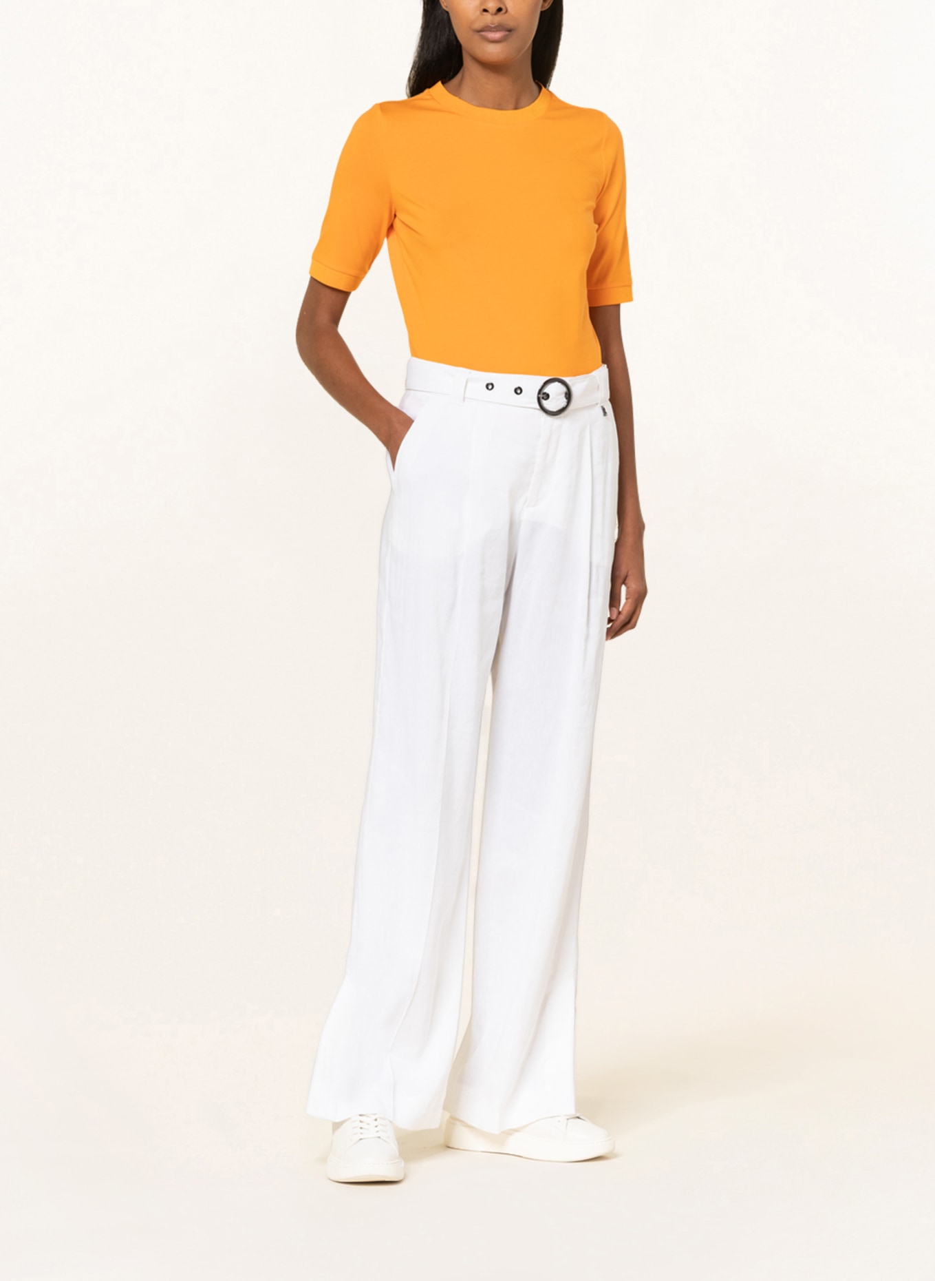 BOGNER Wide leg trousers REESE with linen, Color: WHITE (Image 2)