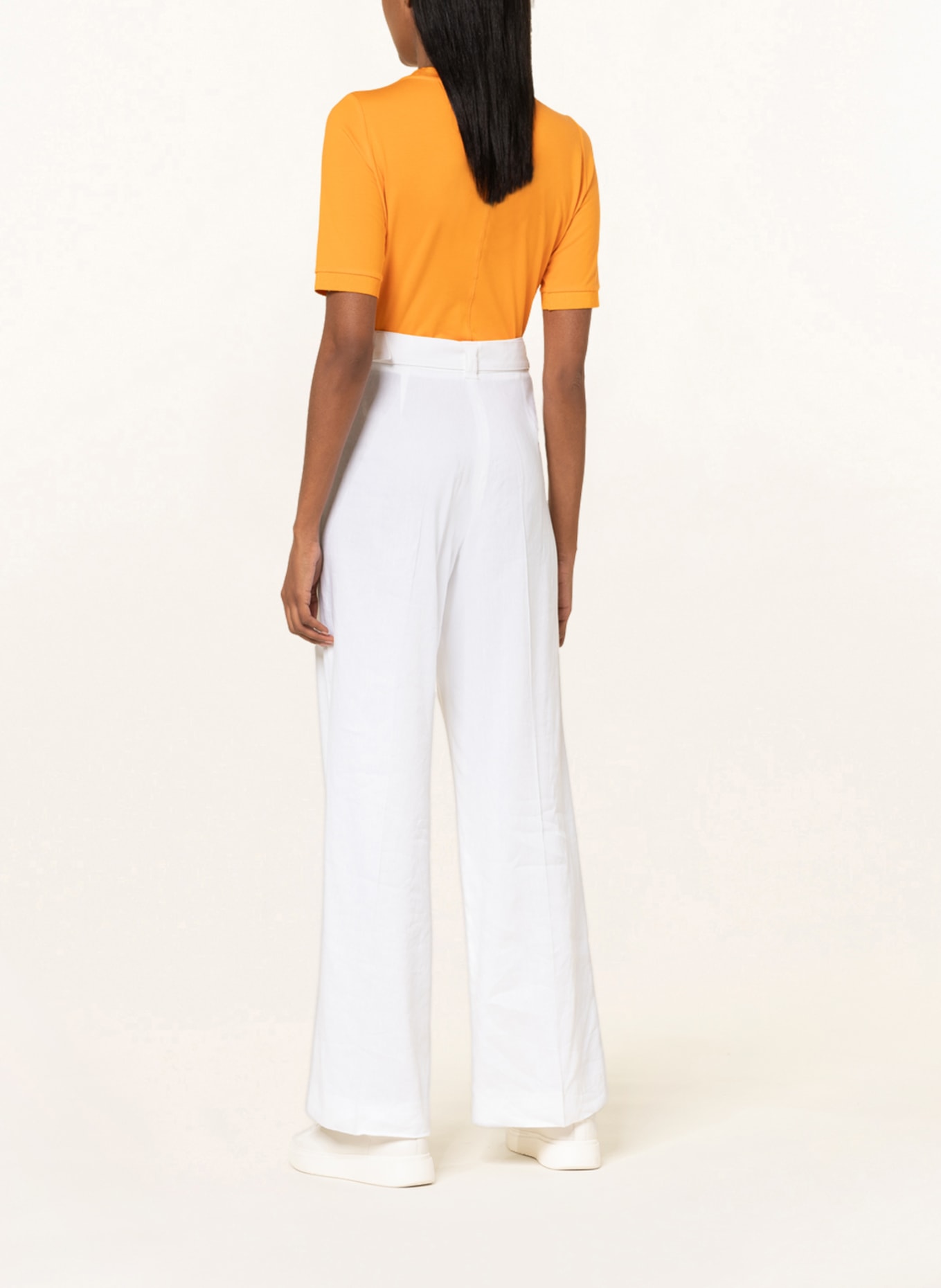 BOGNER Wide leg trousers REESE with linen, Color: WHITE (Image 3)