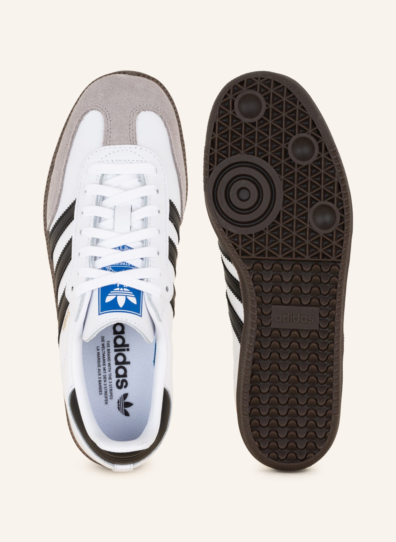 adidas Originals Sneaker SAMBA OG, Farbe: WEISS/ SCHWARZ/ GRAU (Bild 5)
