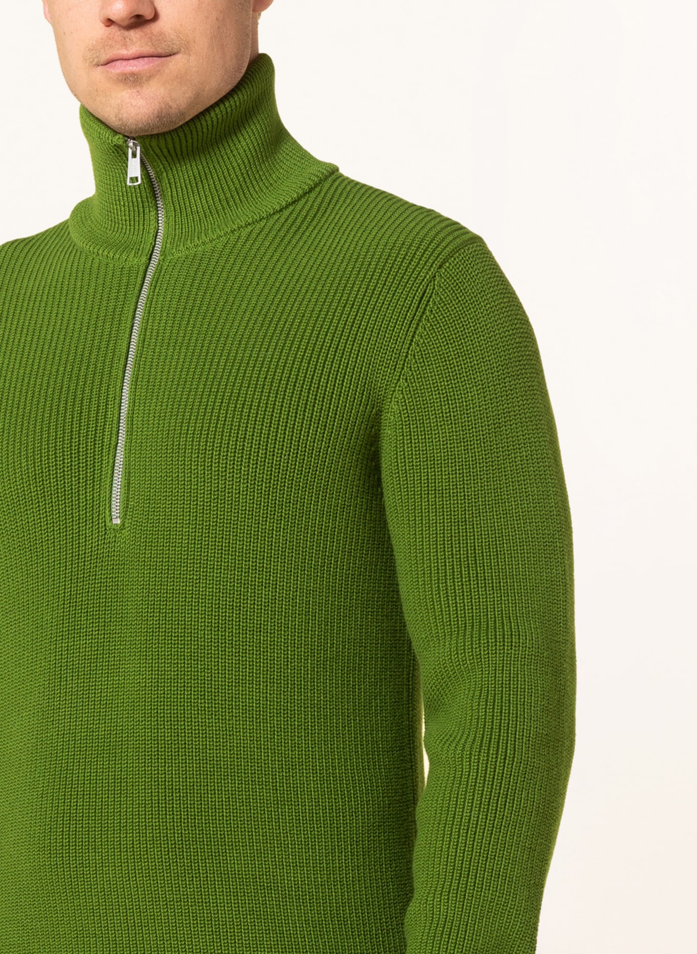 Marc O'Polo Half-zip sweater, Color: GREEN (Image 4)