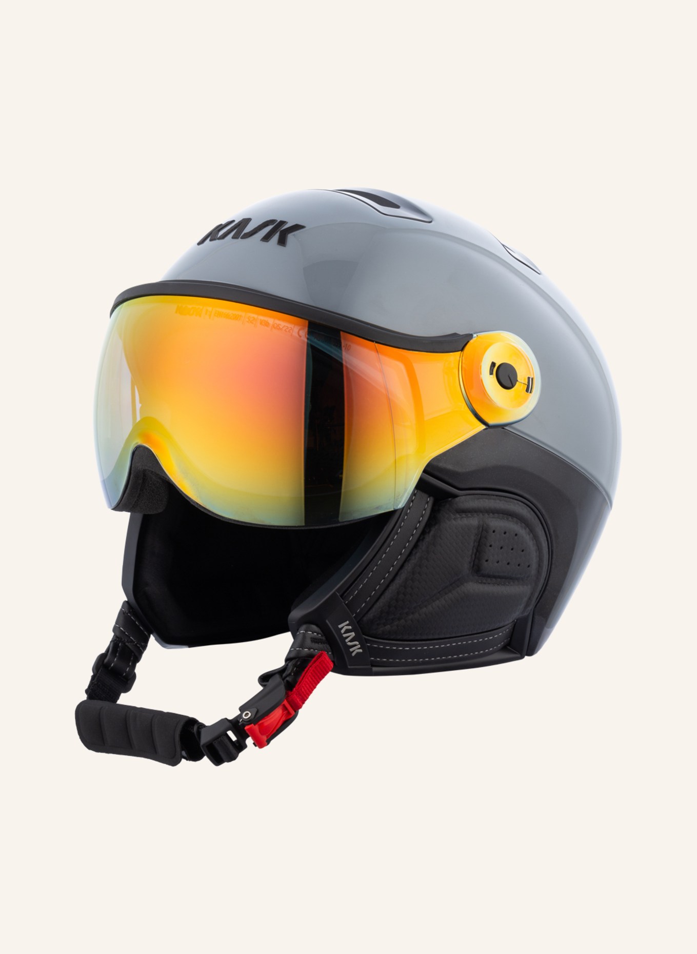 KASK Ski helmet MONTECARLO with visor, Color: GRAY (Image 1)