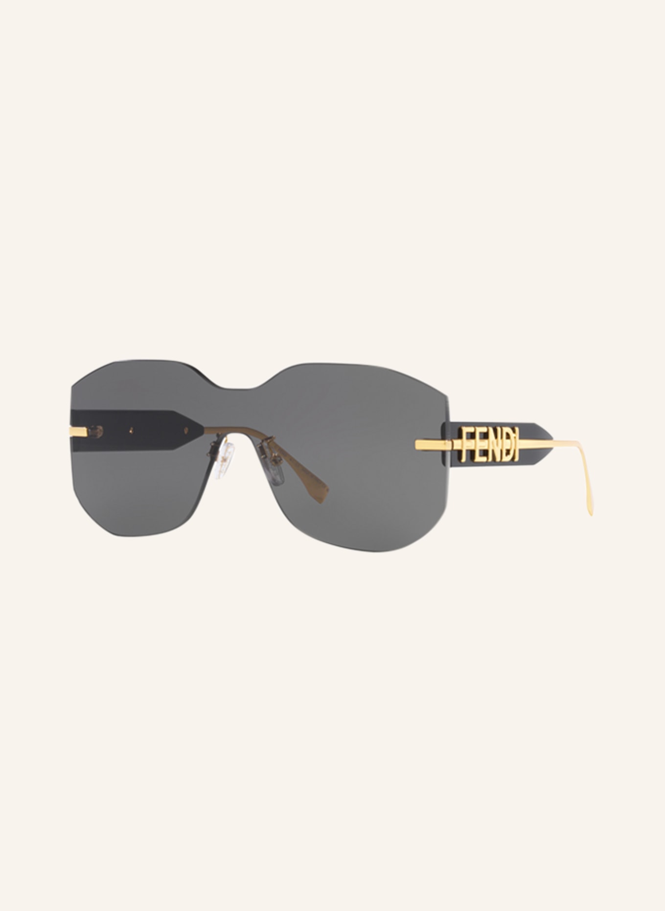 FENDI Sunglasses FN000635, Color: 2390L1 - GOLD/ DARK GRAY (Image 1)
