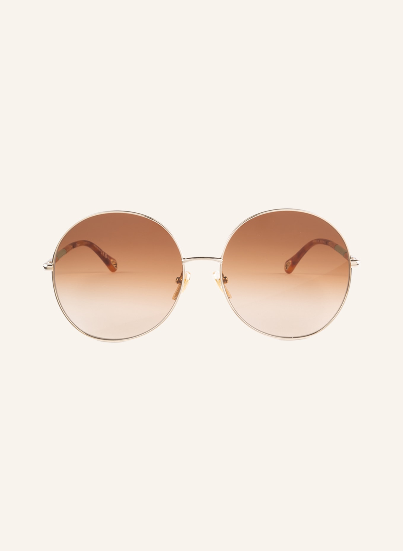 Chloé Sunglasses CH0112S, Color: 2390I1 - GOLD/ LIGHT BROWN GRADIENT (Image 2)