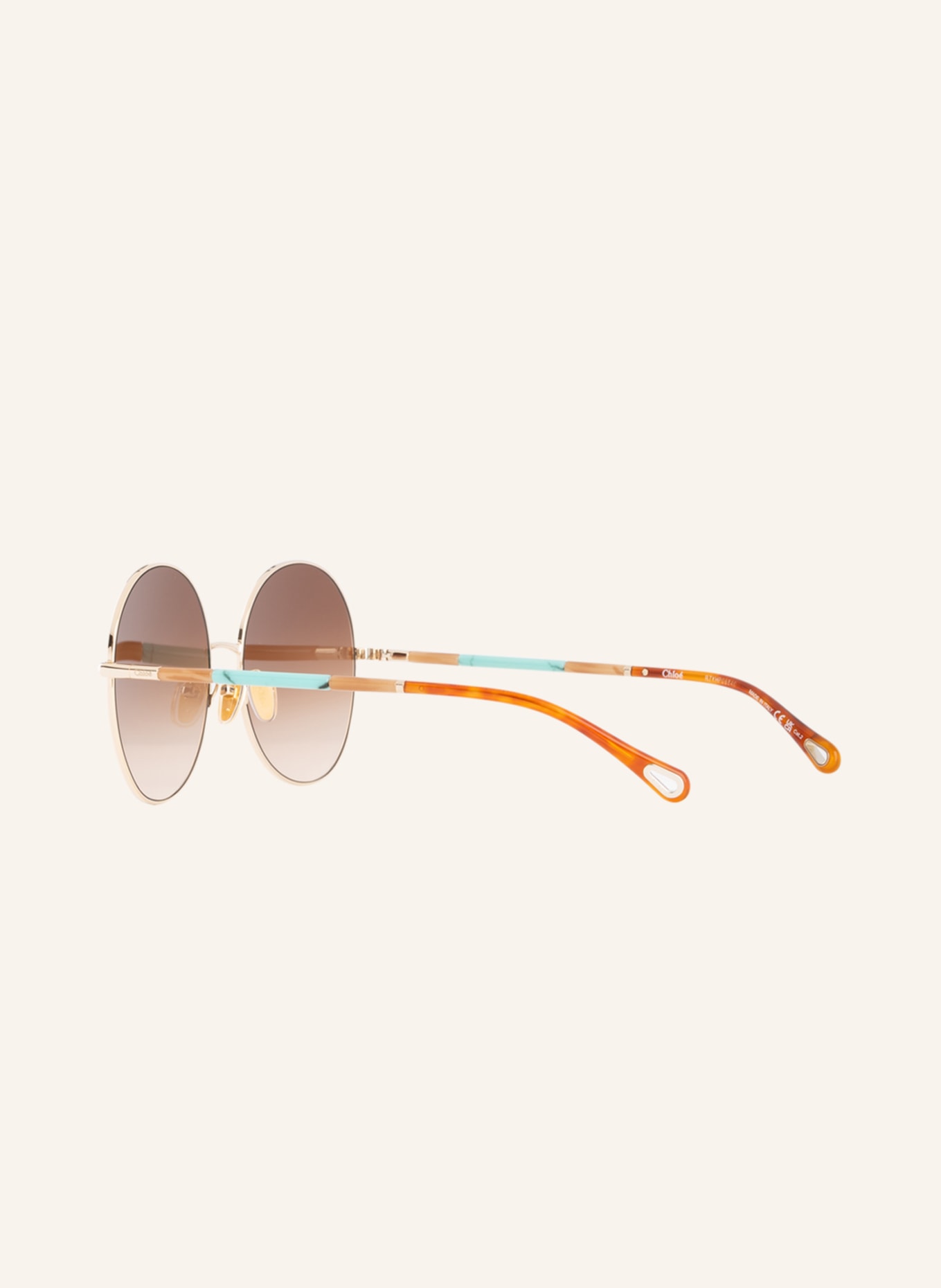 Chloé Sunglasses CH0112S, Color: 2390I1 - GOLD/ LIGHT BROWN GRADIENT (Image 4)