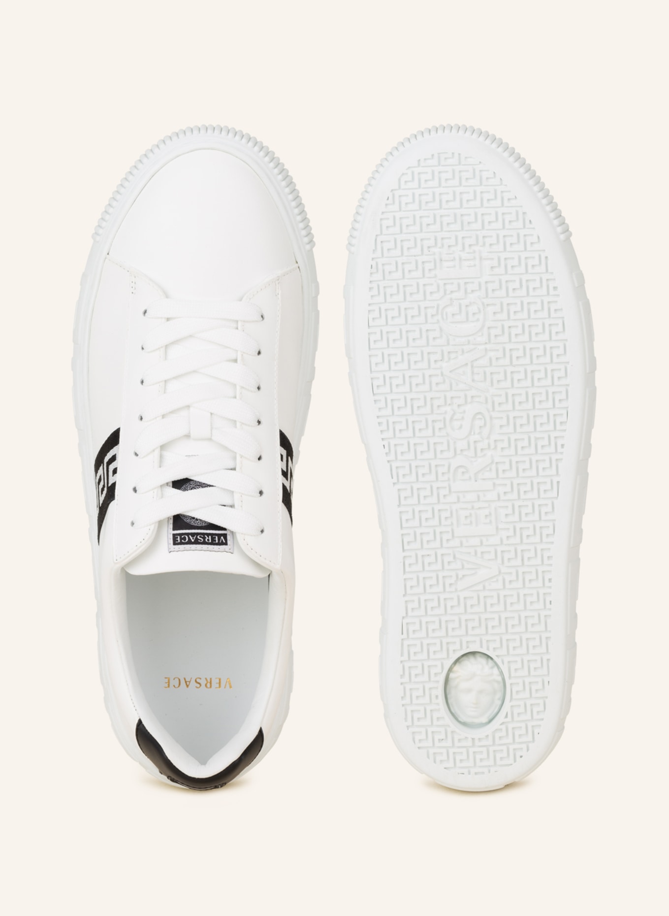 VERSACE Sneakers GRECA, Color: WHITE/ BLACK (Image 5)