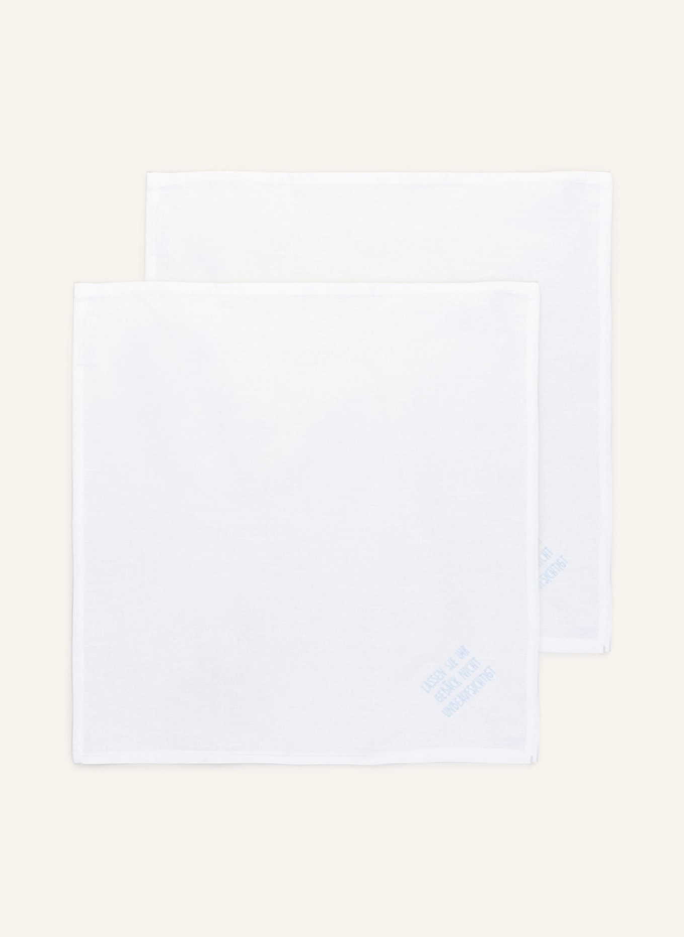 MyNapkin Set of 2 cloth napkins with linen, Color: CREAM/ LIGHT BLUE (Image 1)