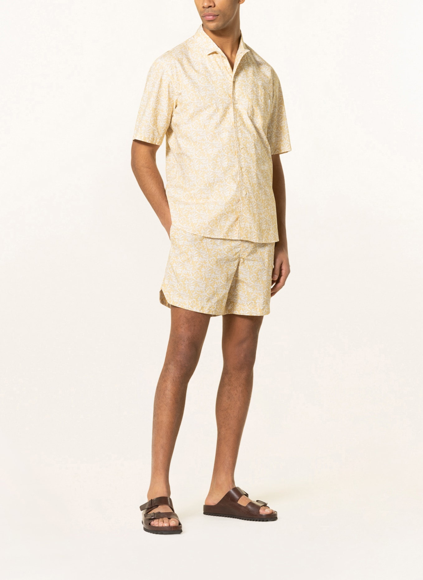 BOGNER Short sleeve shirt MARVIN prime fit, Color: DARK YELLOW/ ECRU (Image 2)