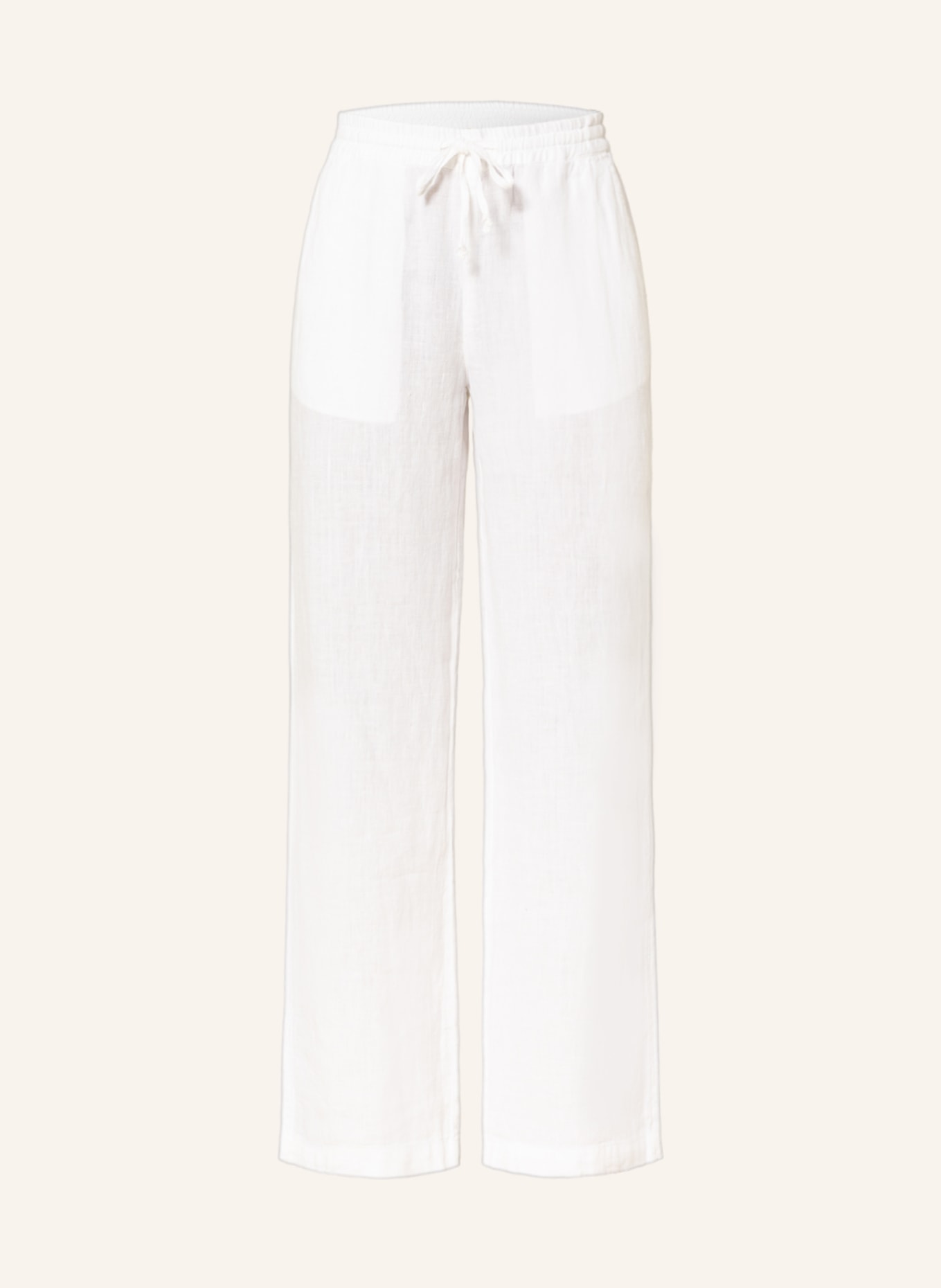 Juvia Wide leg trousers CIARA made of linen, Color: WHITE (Image 1)