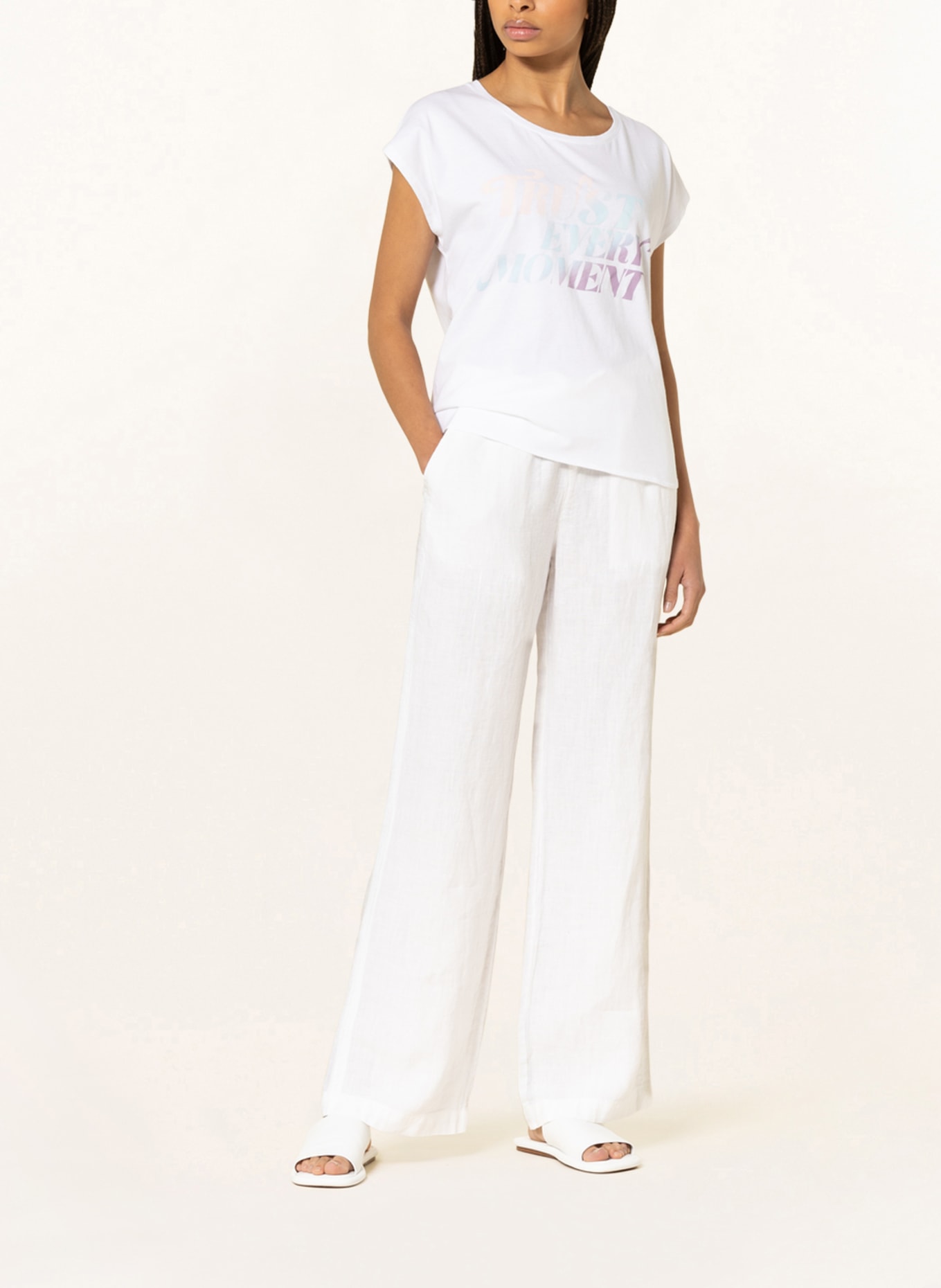 Ladies white summer trousers sale