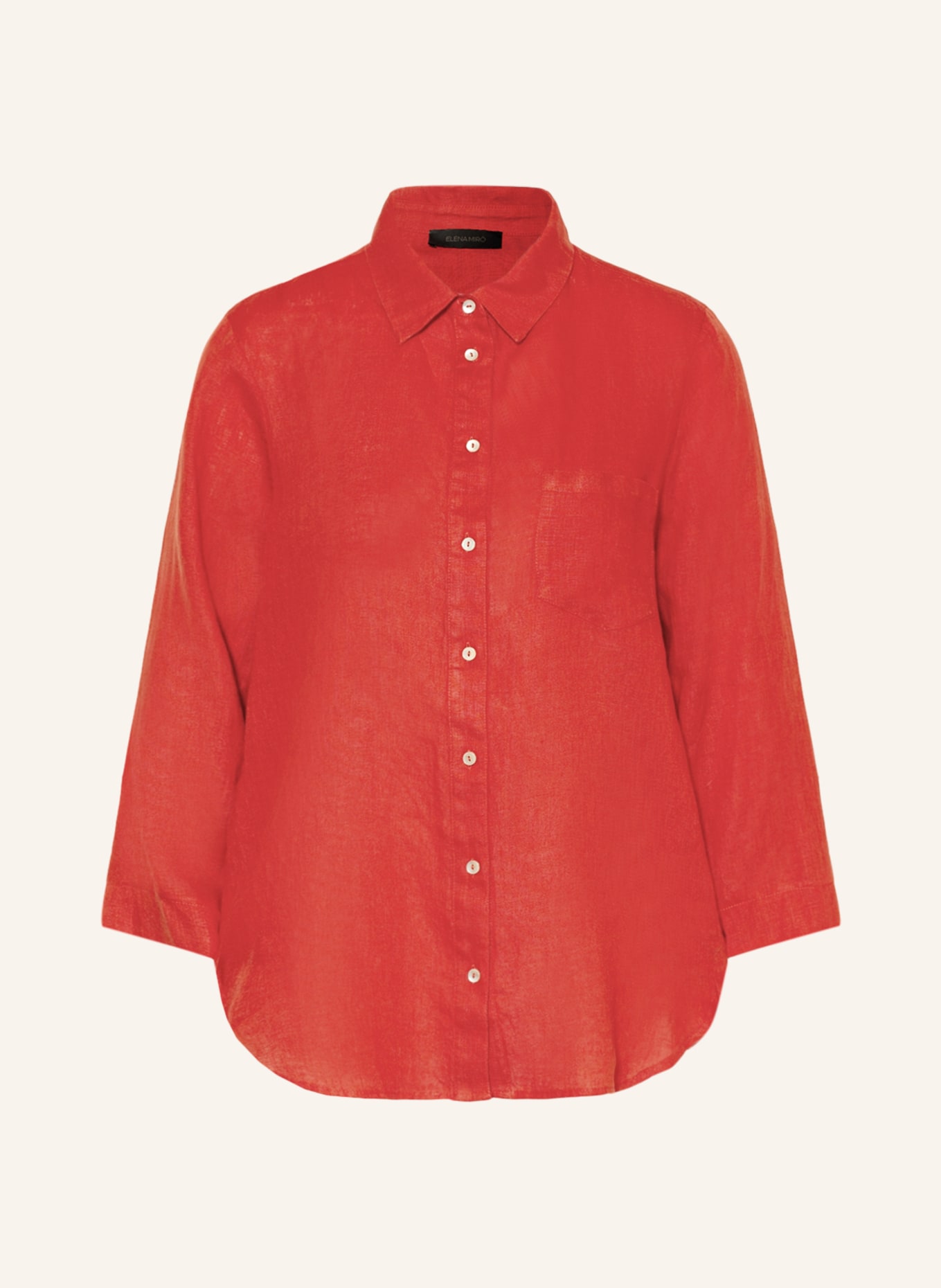 ELENA MIRO Linen blouse with 3/4 sleeves: RED