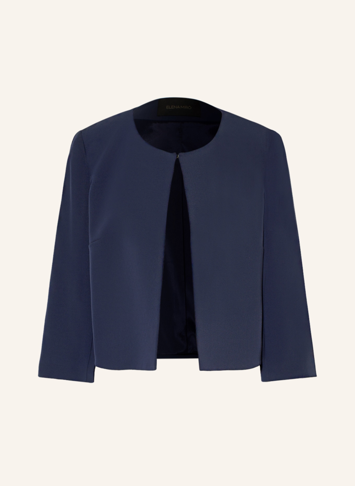 ELENA MIRO Boxy jacket with 3/4 sleeves, Color: DARK BLUE (Image 1)