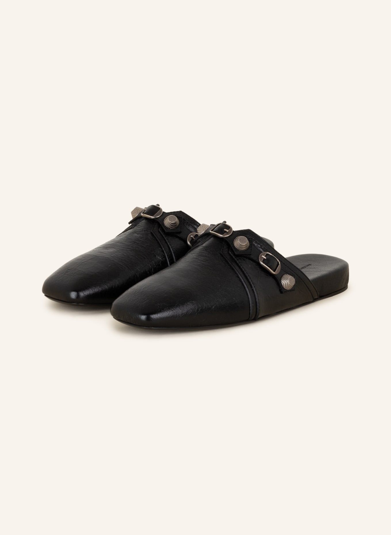 Balenciaga Cosy Cagole leather mules - Black