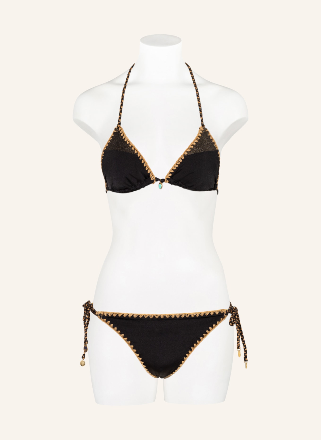 BANANA MOON COUTURE Triangle bikini bottoms NAZCA BLIKA , Color: BLACK (Image 2)