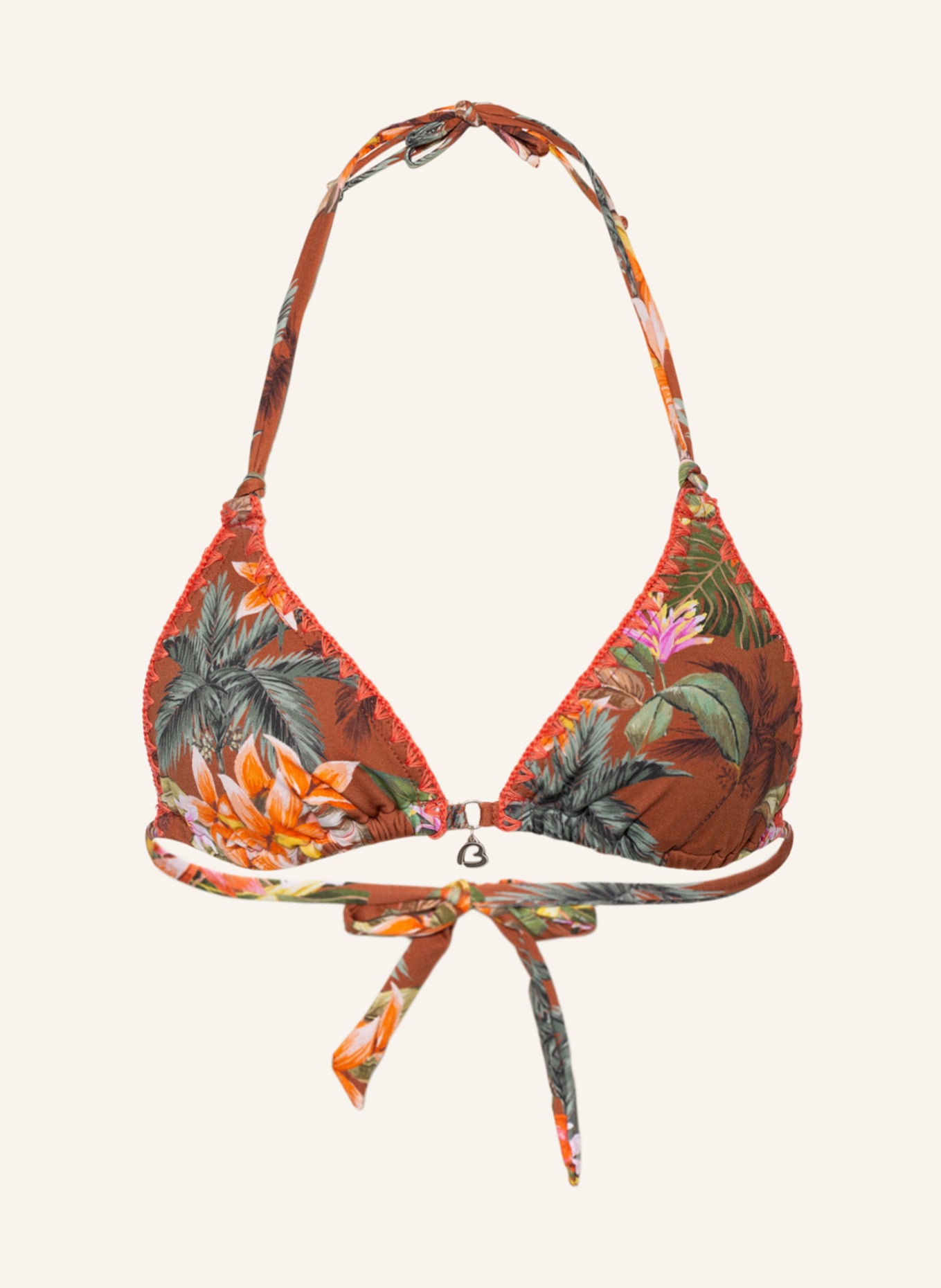 BANANA MOON Triangle bikini top HANALEI NUCO, Color: BROWN/ GREEN/ LIGHT RED (Image 1)