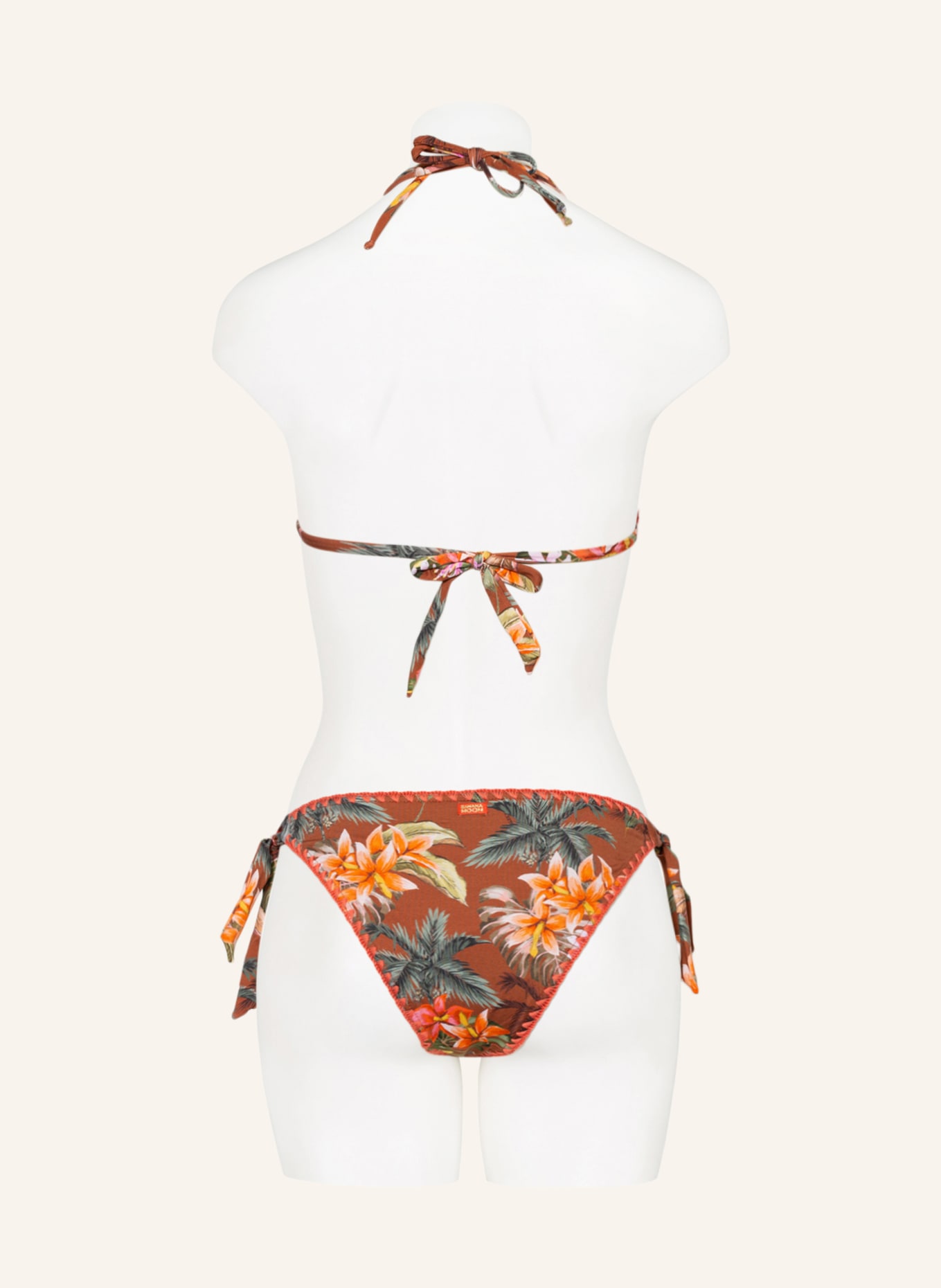 BANANA MOON Triangle bikini top HANALEI NUCO, Color: BROWN/ GREEN/ LIGHT RED (Image 3)
