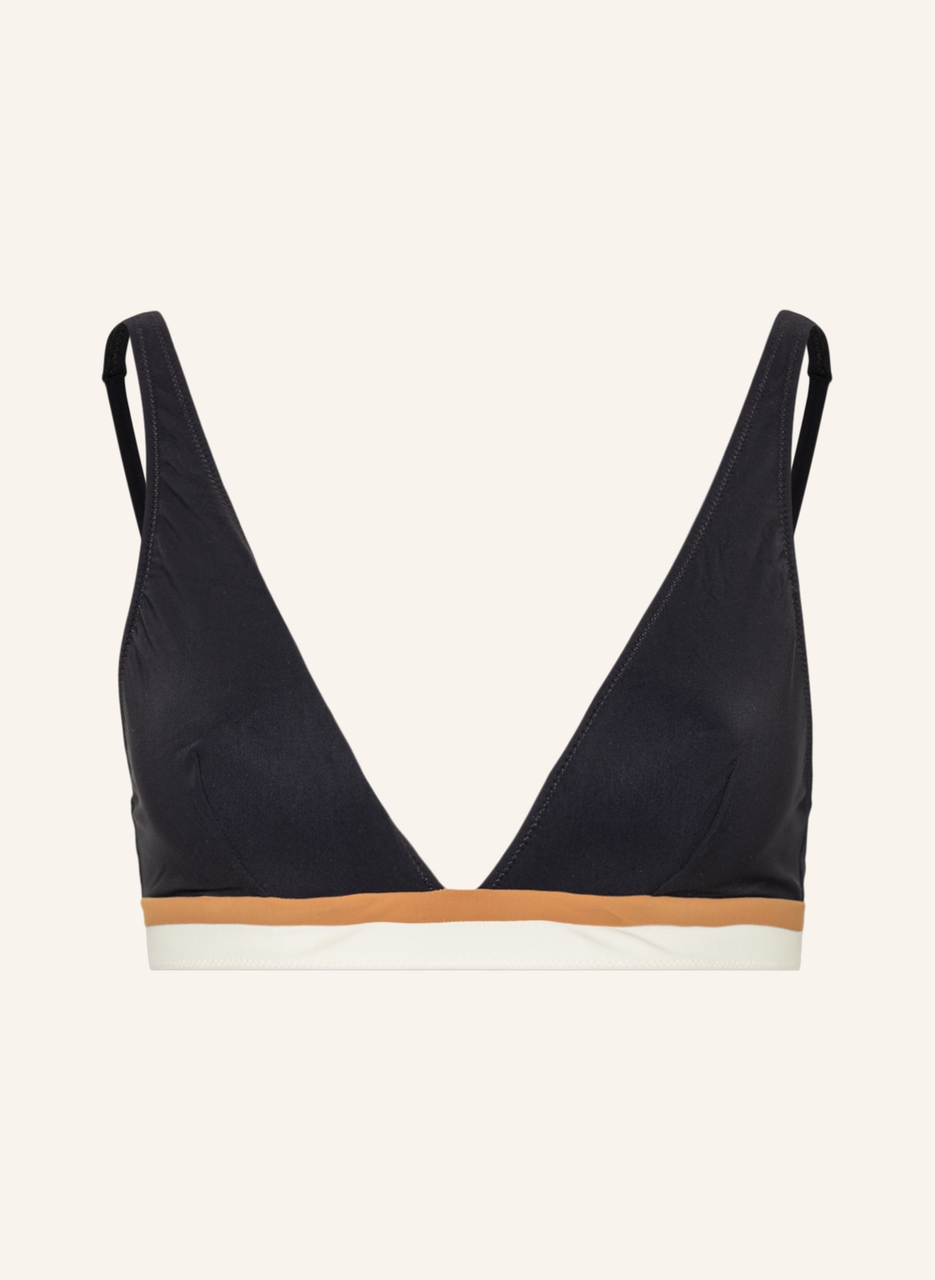 BANANA MOON Bralette bikini top MONTECTIO DINO , Color: BLACK/ CREAM/ LIGHT BROWN (Image 1)
