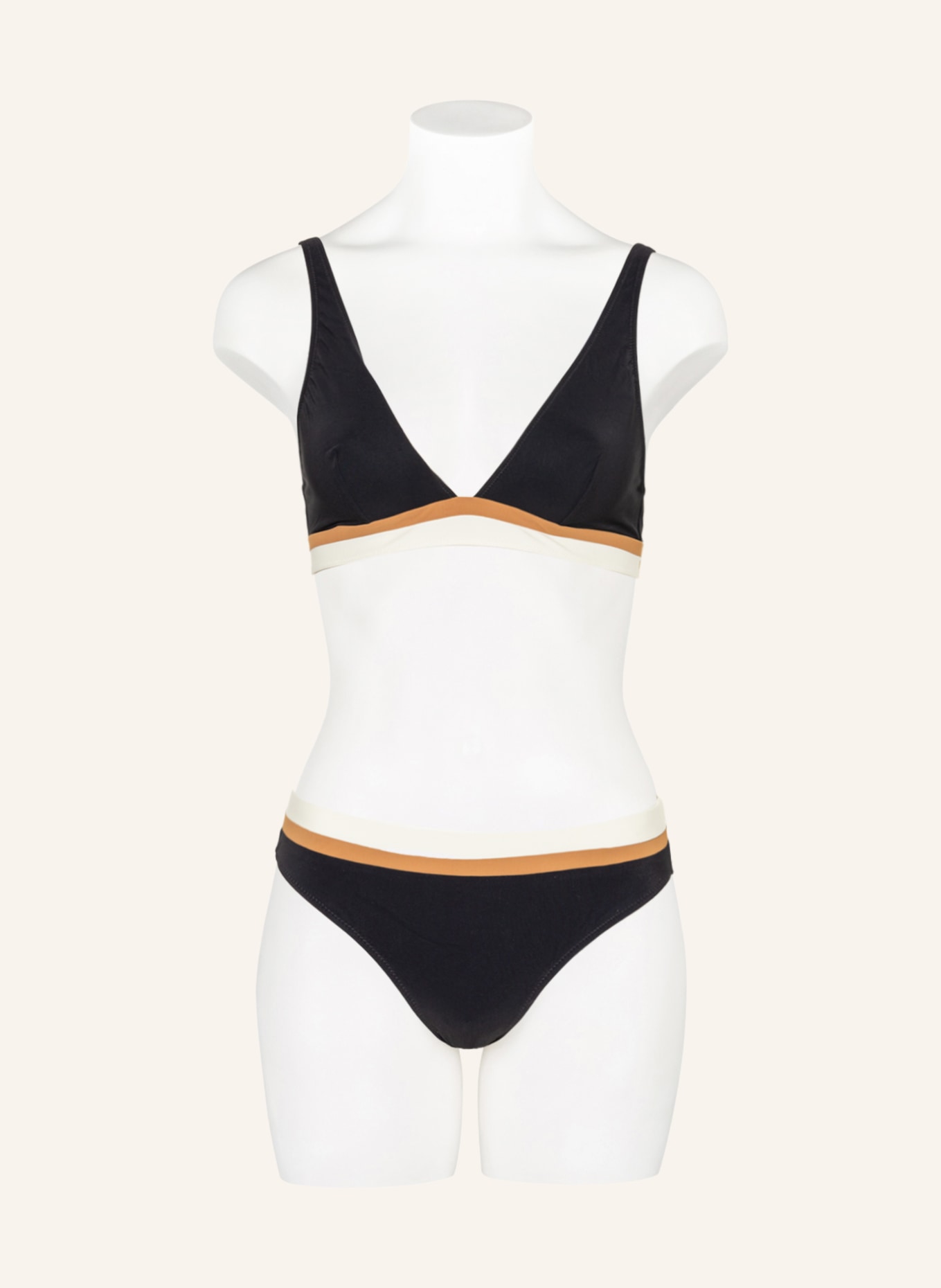 BANANA MOON Basic-Bikini-Hose MONTECTIO LAKA , Farbe: SCHWARZ/ CREME/ HELLBRAUN (Bild 2)