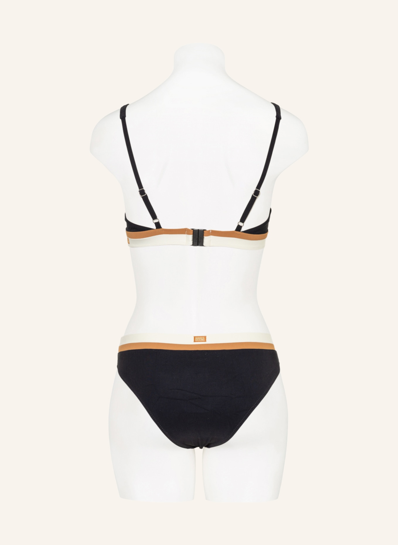 BANANA MOON Basic bikini bottoms MONTECTIO LAKA , Color: BLACK/ CREAM/ LIGHT BROWN (Image 3)