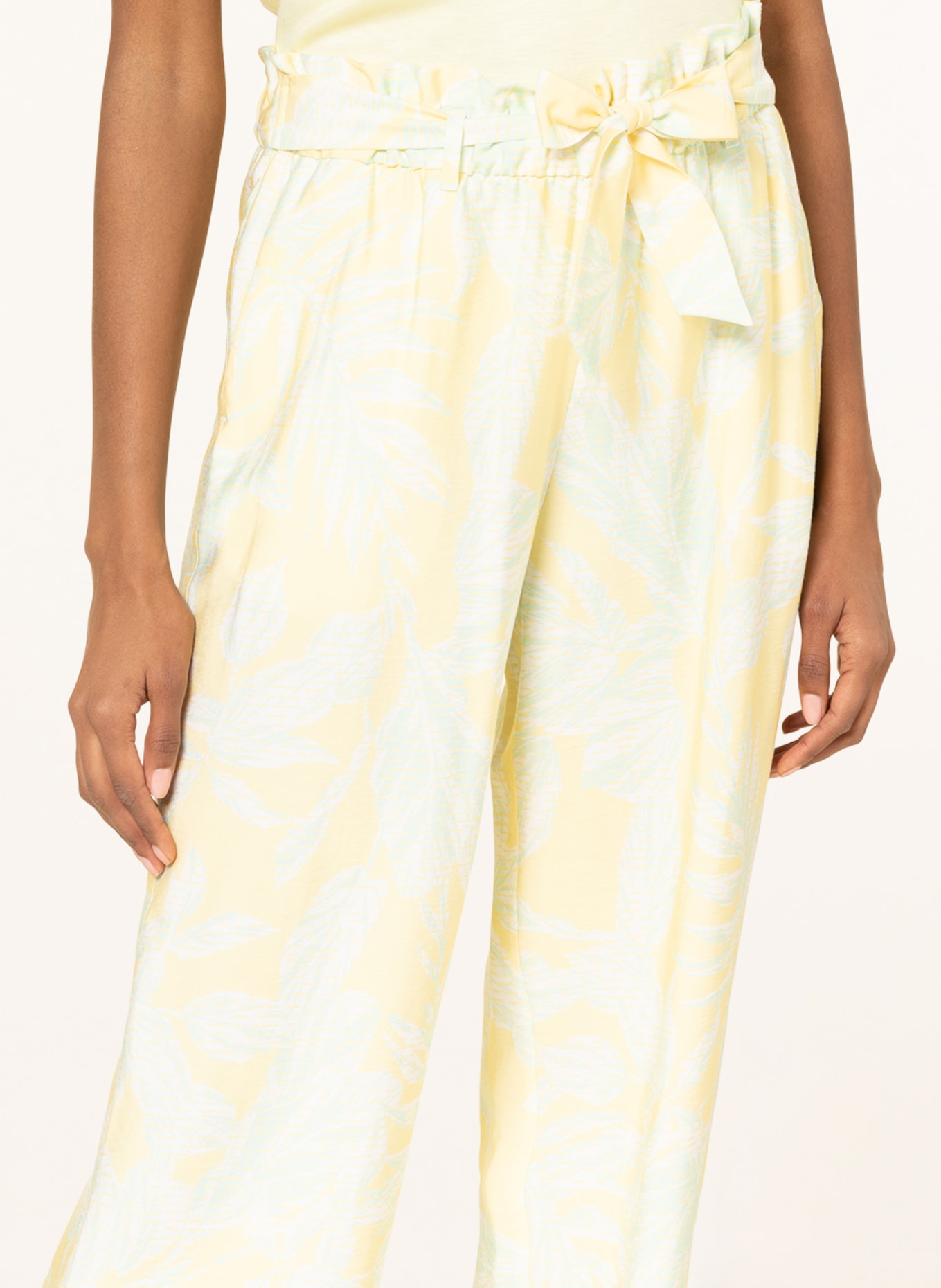 comma Paper bag culottes, Color: YELLOW/ LIGHT GREEN (Image 5)