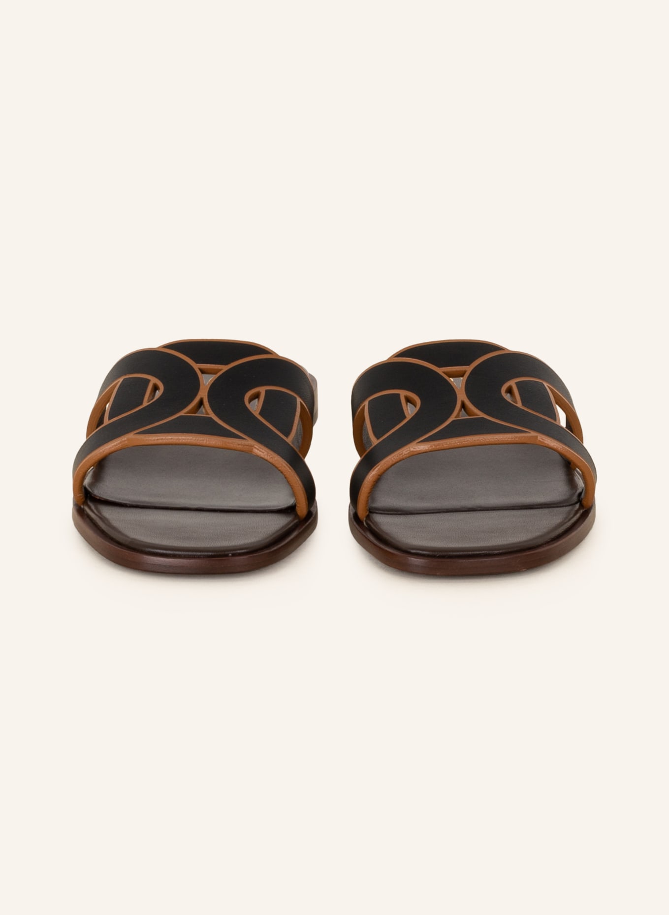 TOD'S Pantoletten: SCHWARZ / BRAUN