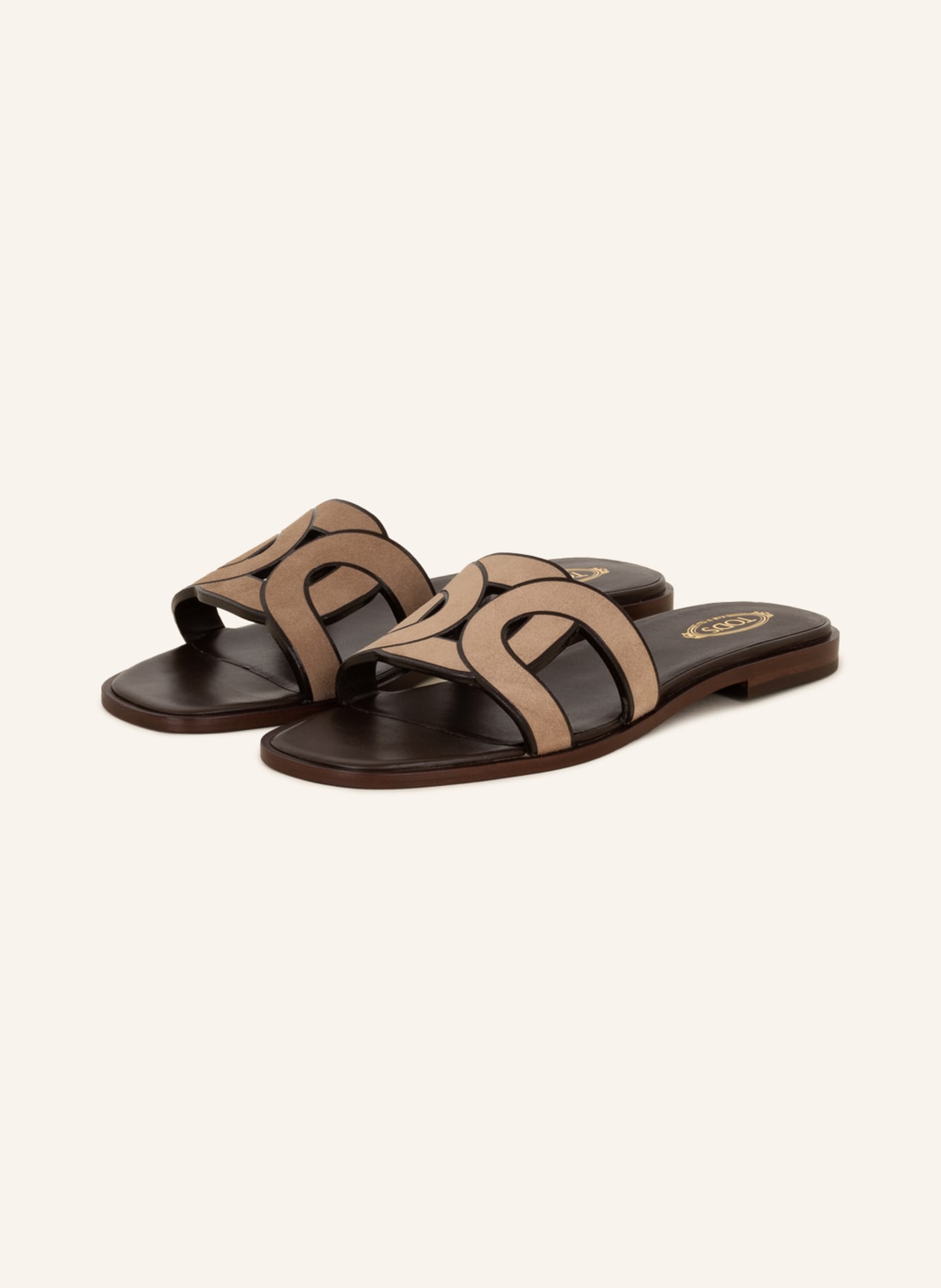 TOD'S Slides CUOIO, Color: DARK BROWN (Image 1)