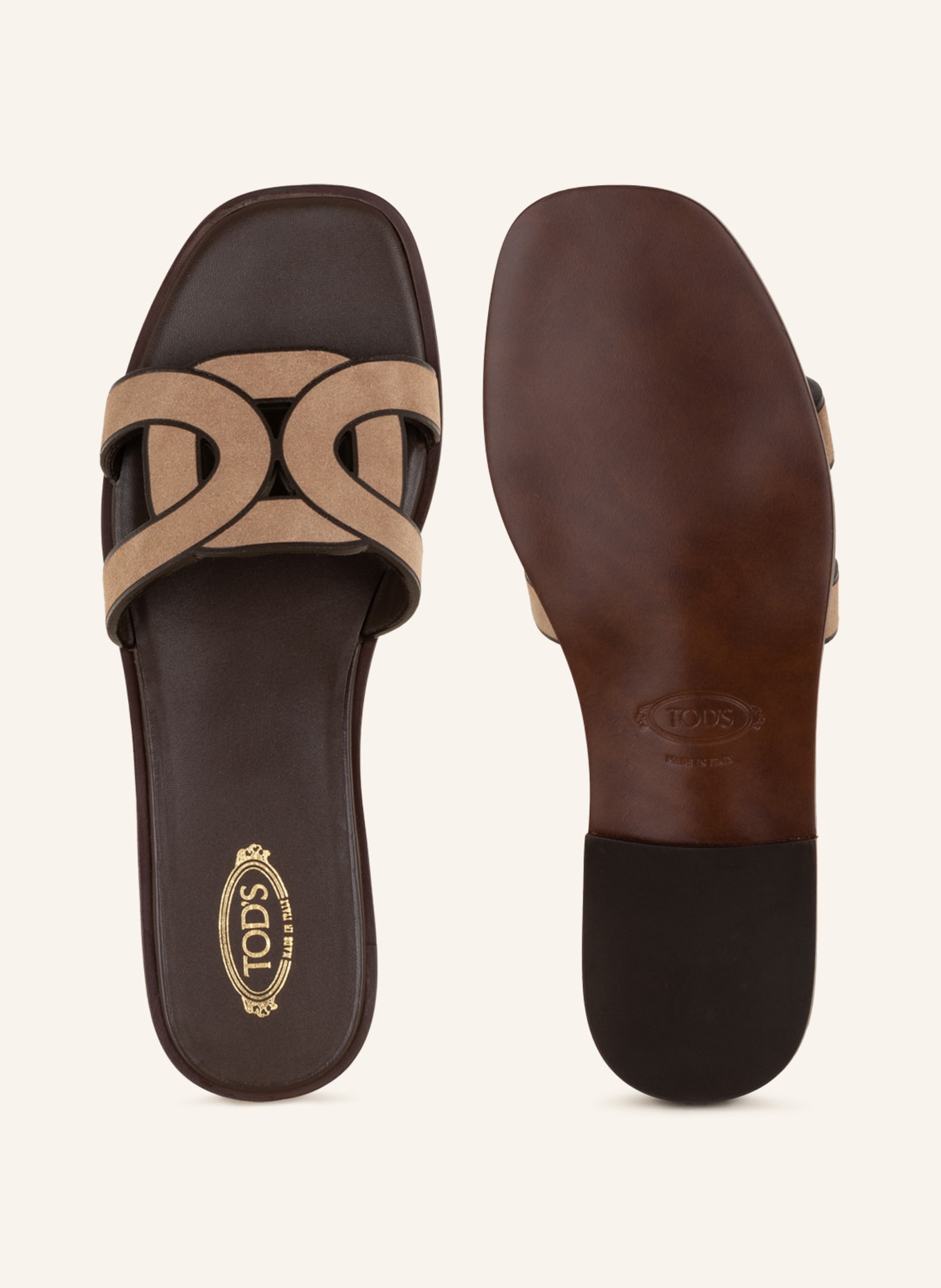 TOD'S Slides CUOIO, Color: DARK BROWN (Image 5)