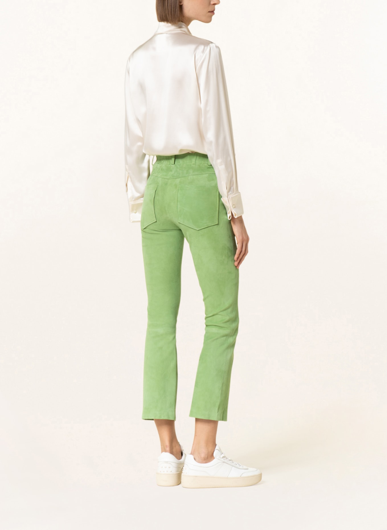 ARMA Leather trousers MELINA, Color: LIGHT GREEN (Image 3)