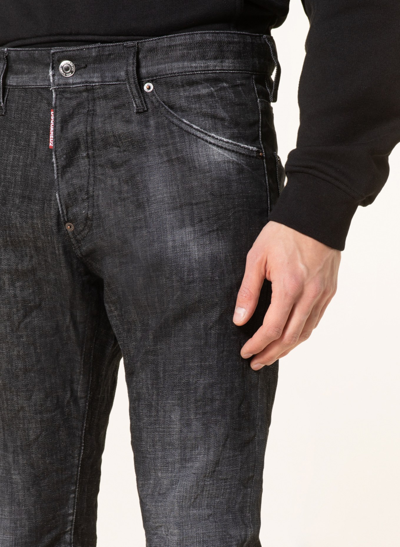 DSQUARED2 Jeans Extra Slim Fit, Farbe: 900 BLACK (Bild 5)