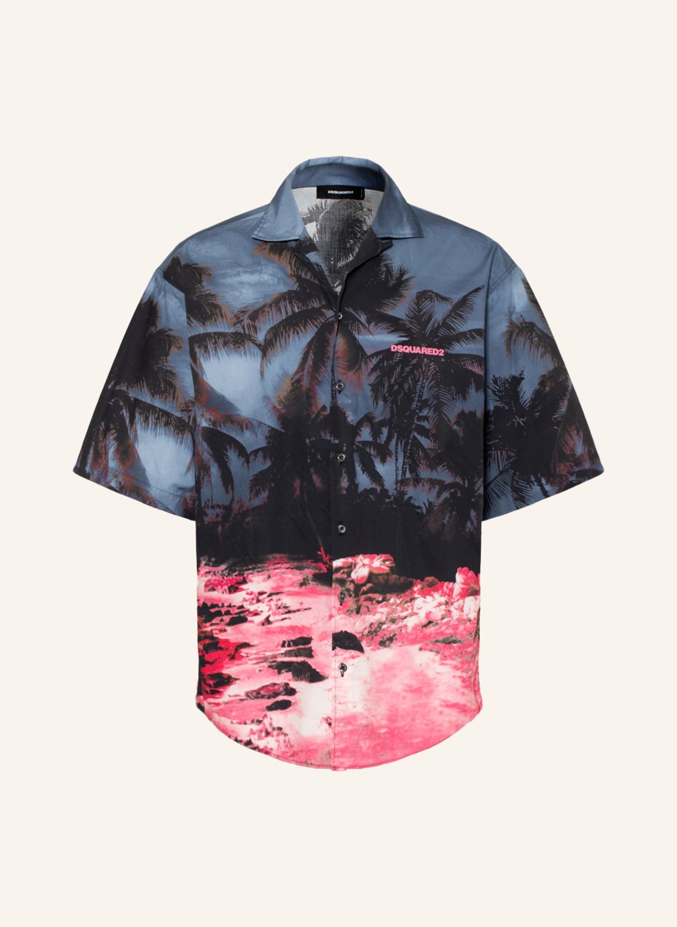 DSQUARED2 Resorthemd Regular Fit, Farbe: BLAU/ PINK (Bild 1)