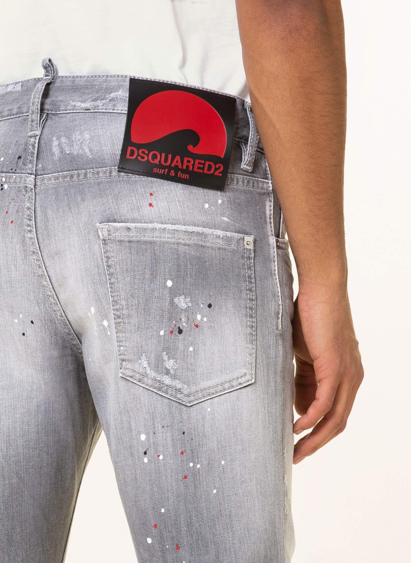 DSQUARED2 Destroyed jeans COOL GUY extra slim fit , Color: 852 LIGHT GREY (Image 5)