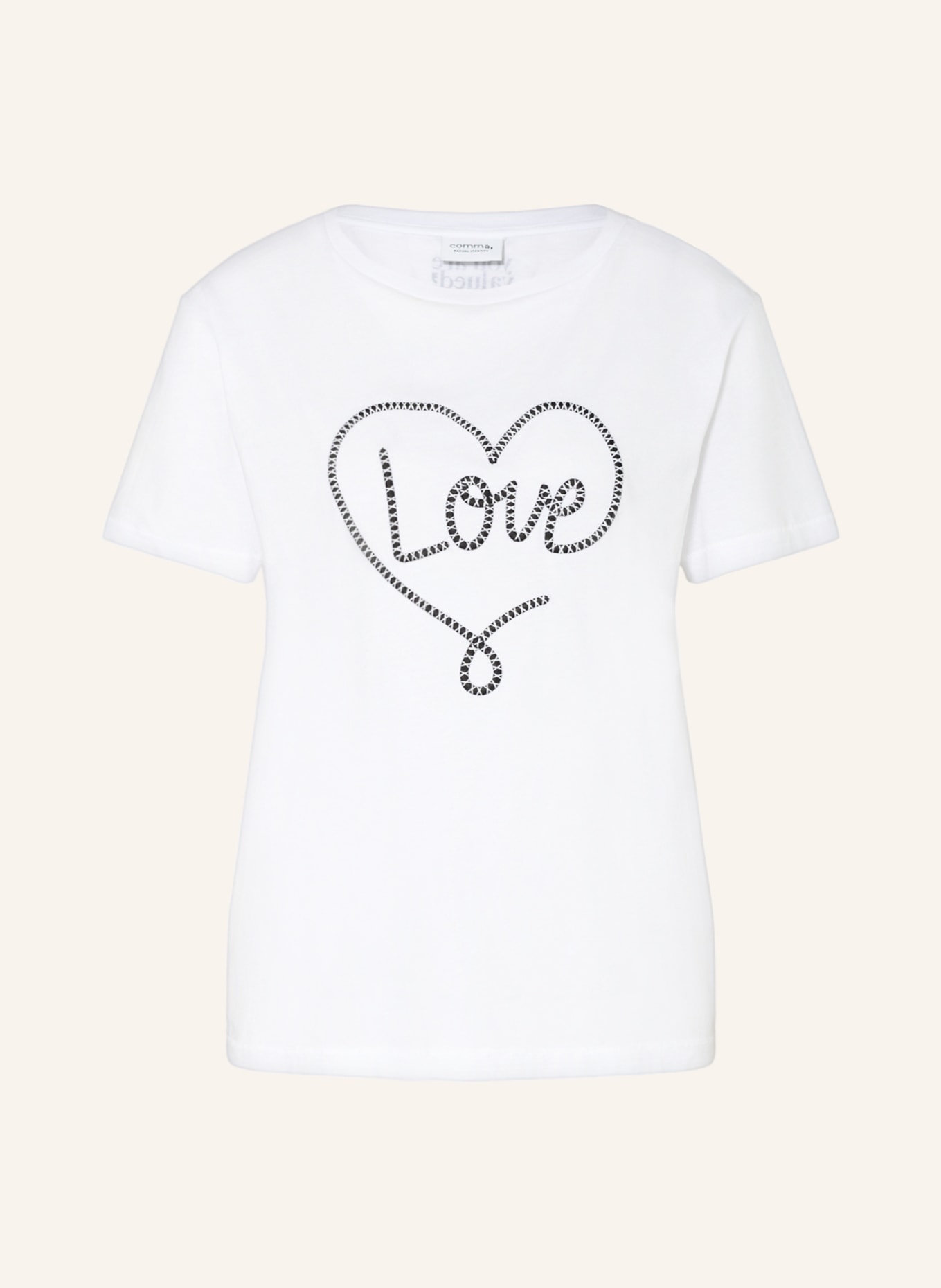 T-shirt identity white comma casual in