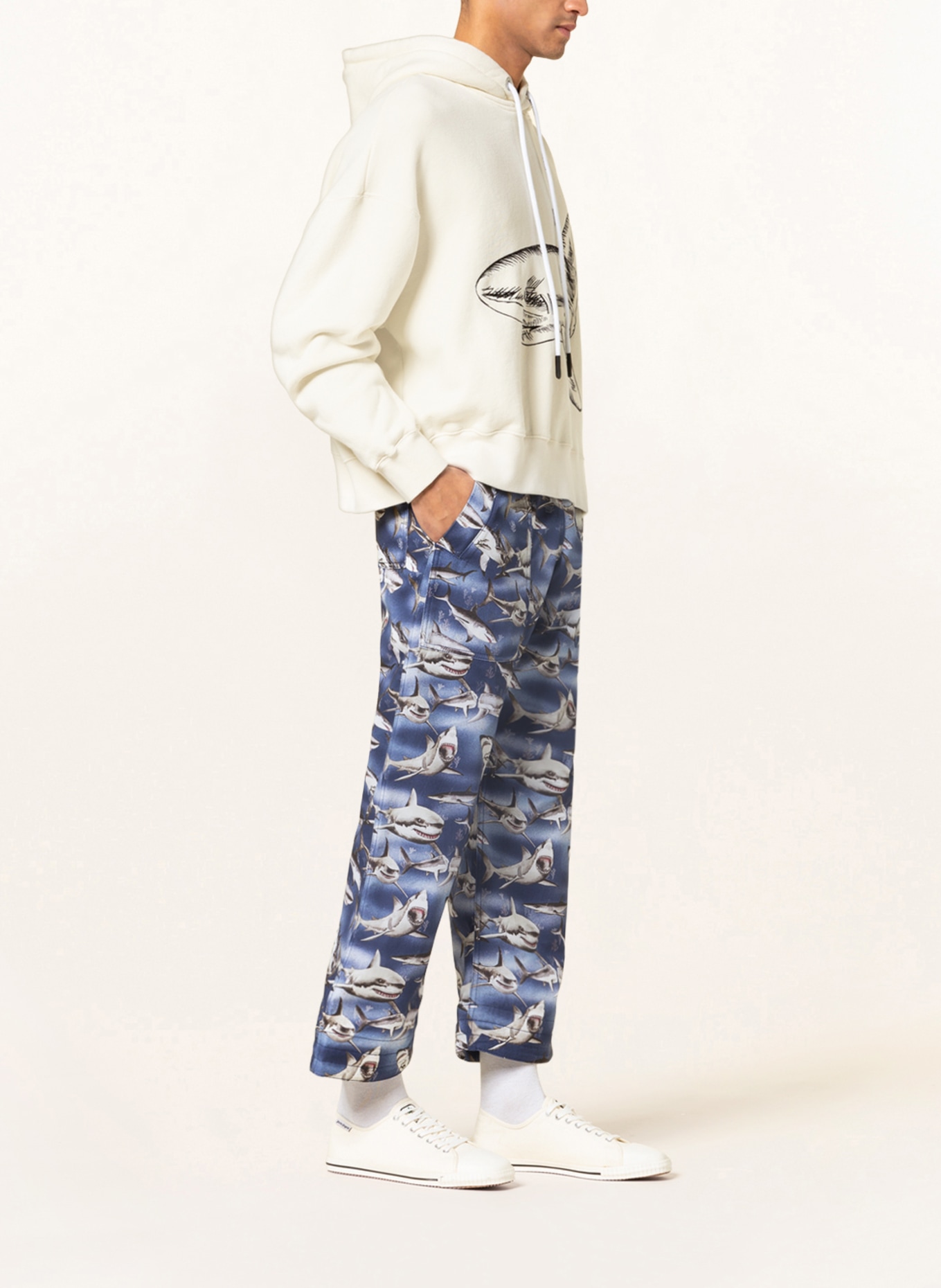 Palm Angels Pants in jogger style, Color: DARK BLUE/ DARK GRAY/ BLACK (Image 4)