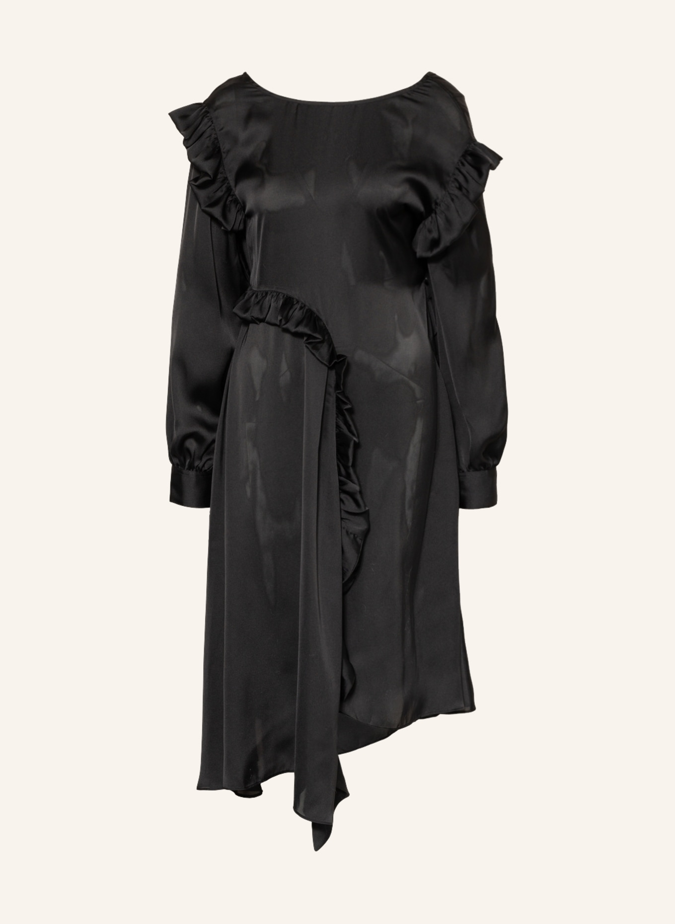 REMAIN Satin dress, Color: BLACK (Image 1)