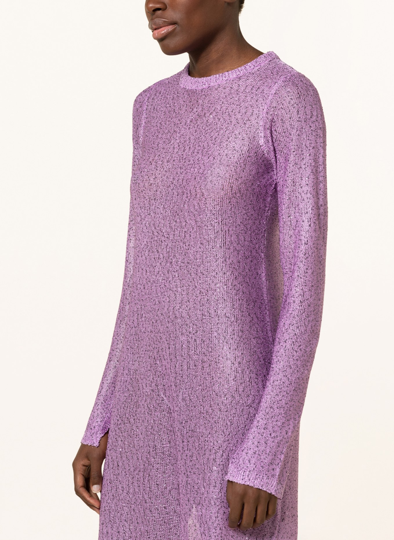 REMAIN Knit dress with sequins, Color: LIGHT PURPLE/ DARK GRAY (Image 4)