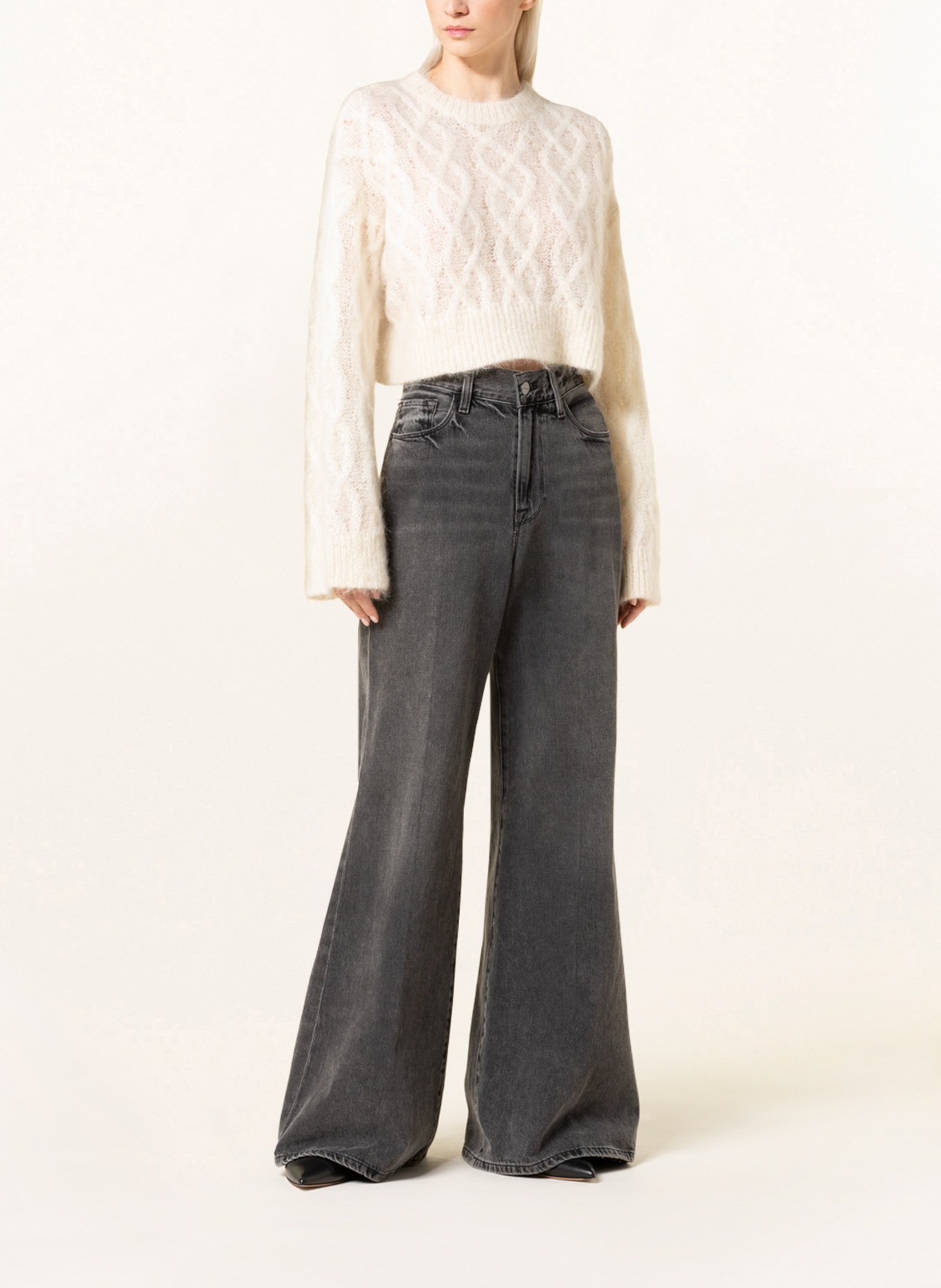 REMAIN Cropped sweater, Color: ECRU (Image 2)