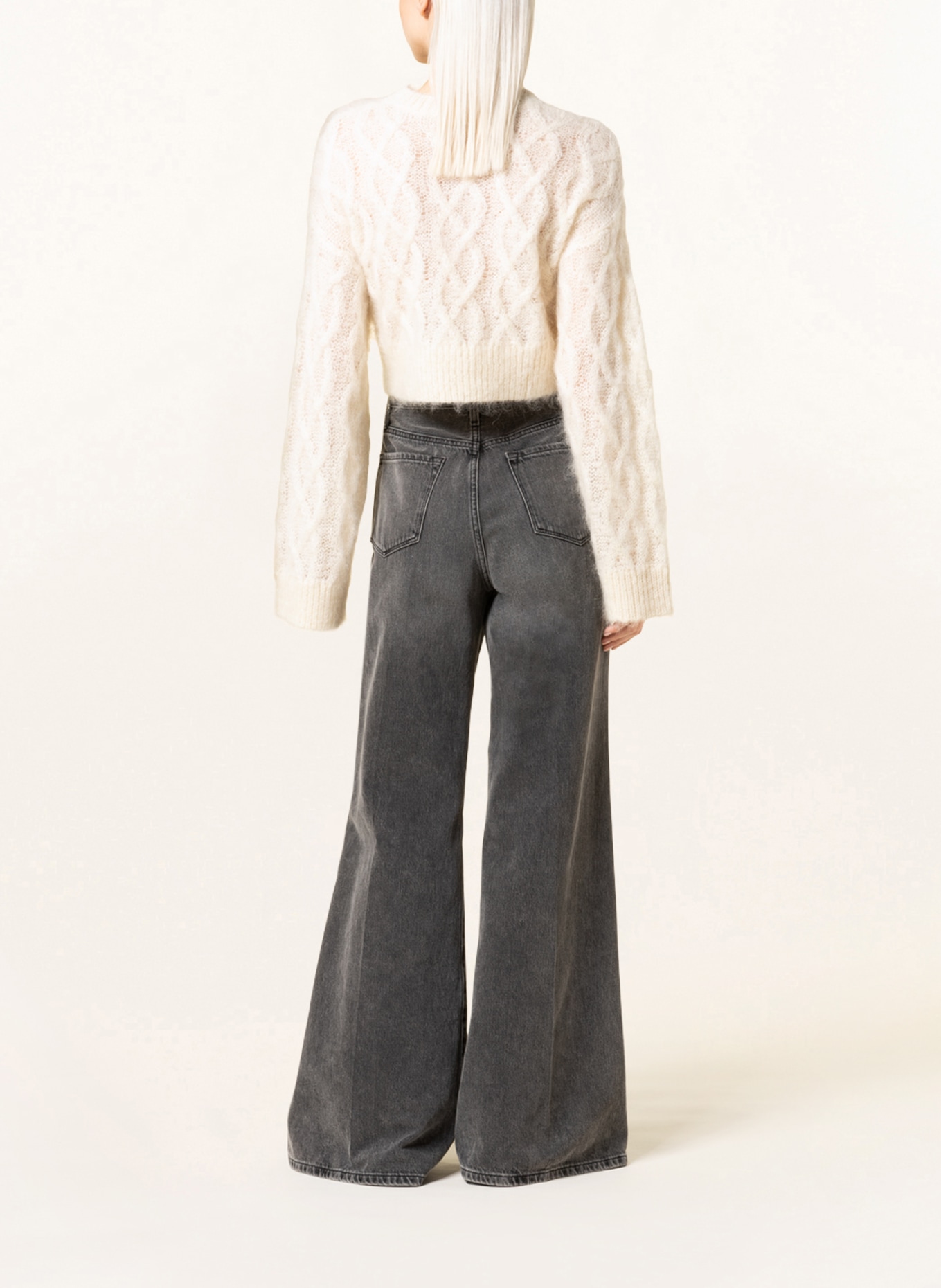 REMAIN Cropped sweater, Color: ECRU (Image 3)