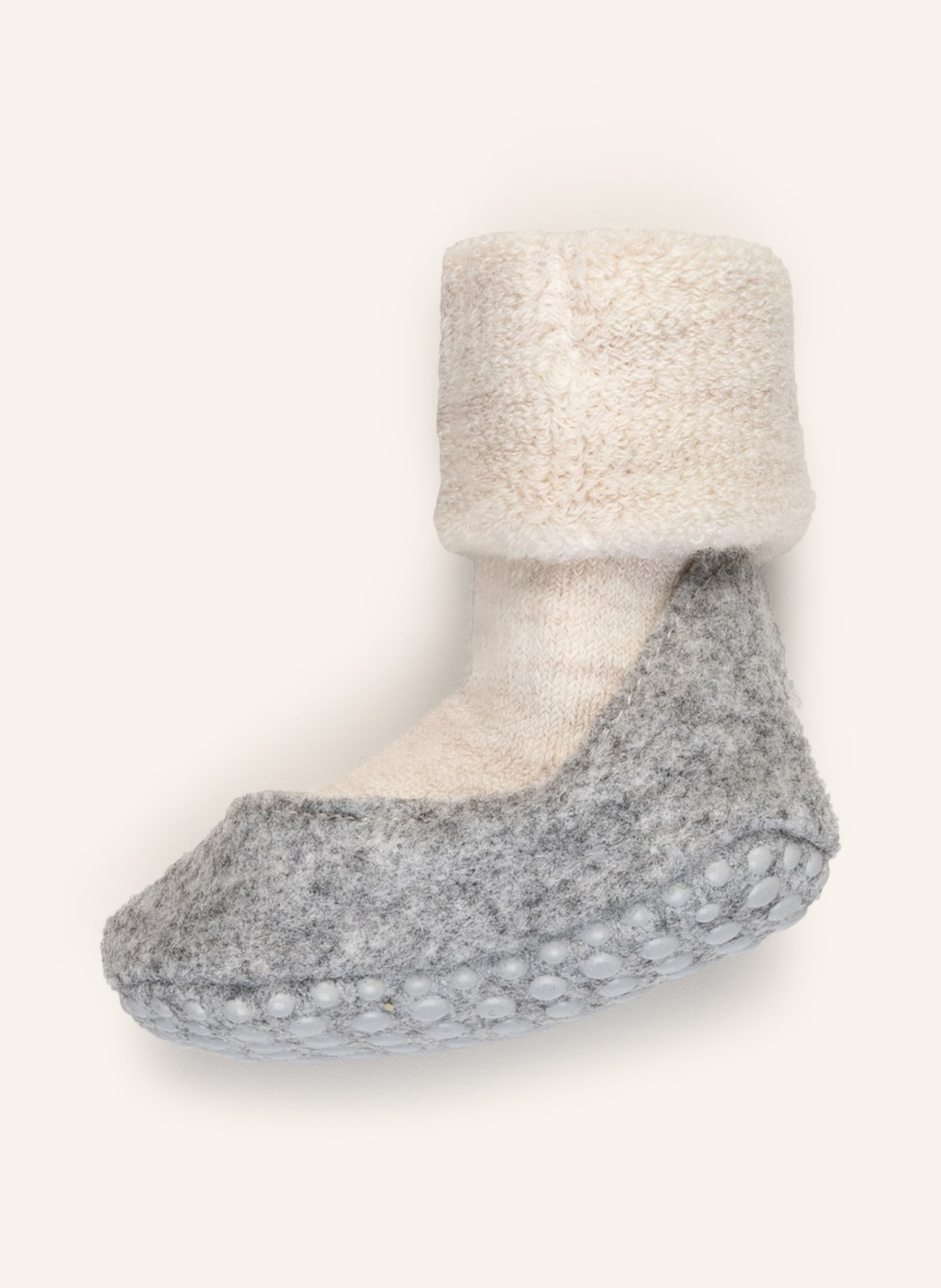 FALKE Stopper-Socken COSYSHOE aus Merinowolle : HELLGRAU/ ECRU