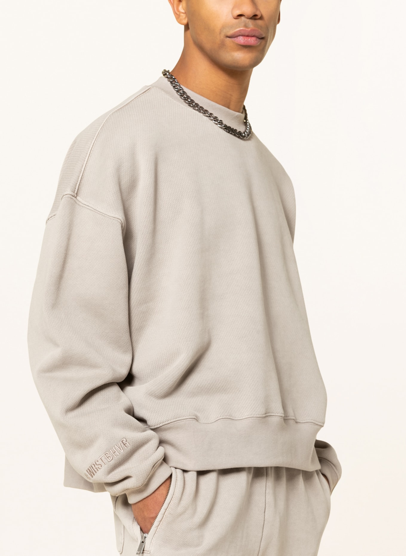WRSTBHVR Oversized sweatshirt JARVIS in taupe