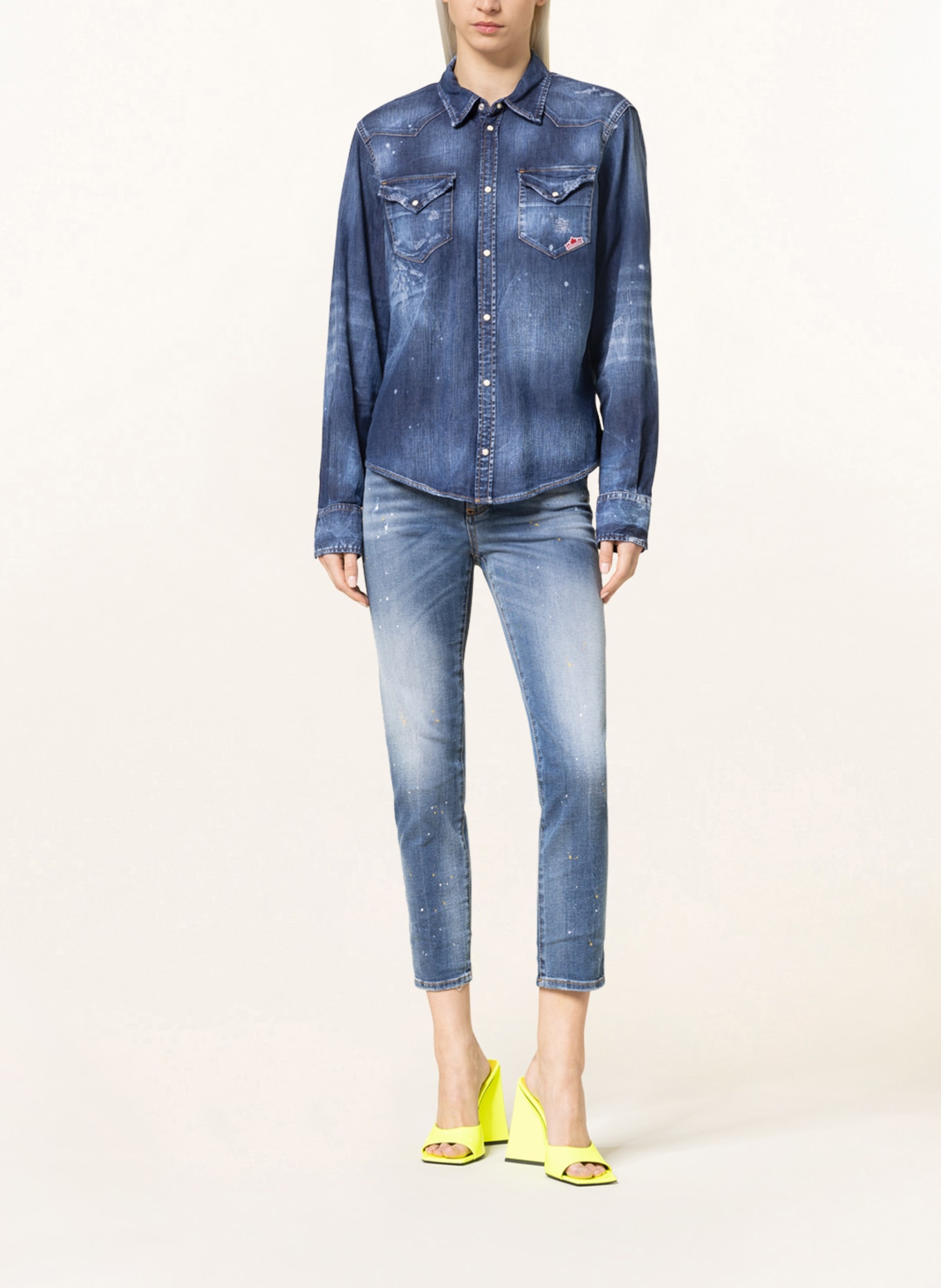 DSQUARED2 Bluzka jeansowa, Kolor: NIEBIESKI (Obrazek 2)